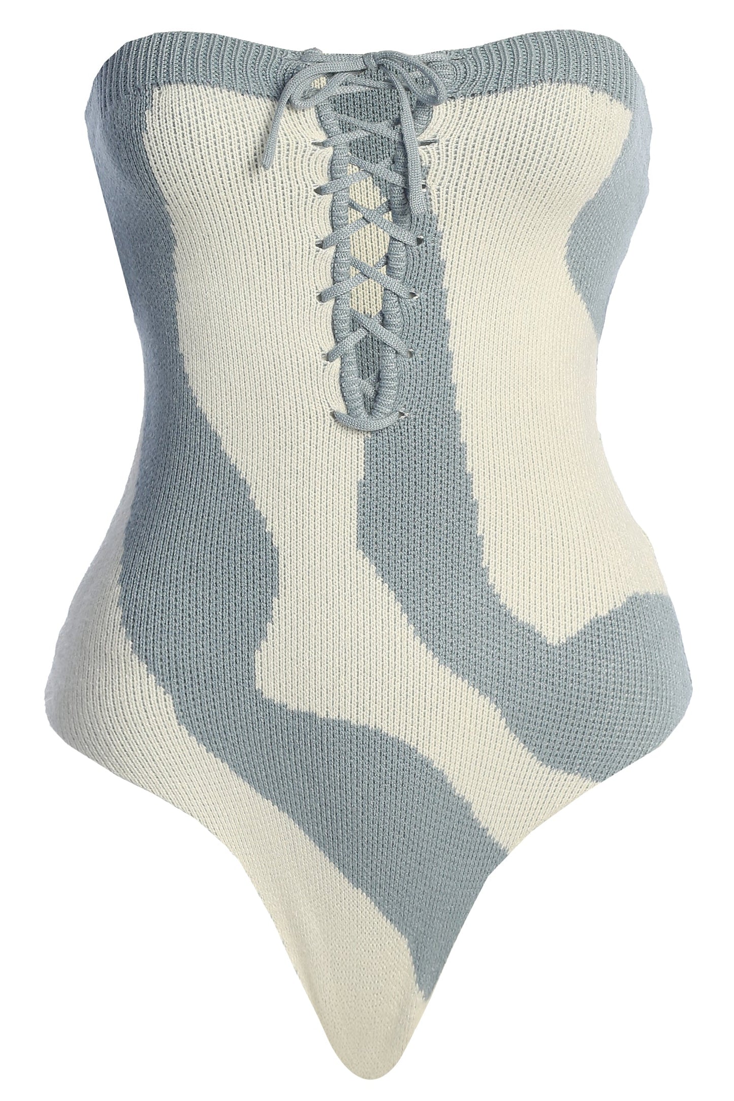 Blue Abstract Seabound Bodysuit JLUXLABEL