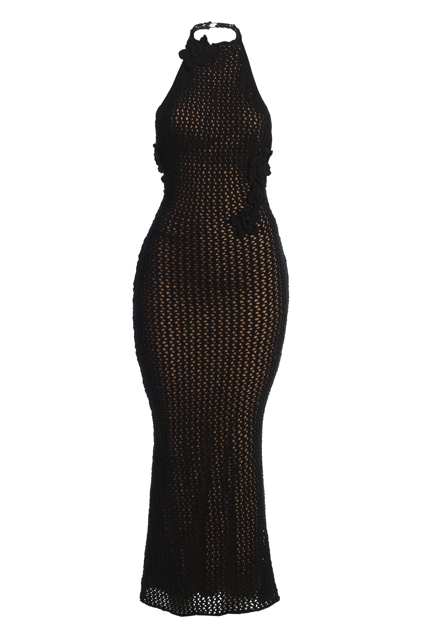 Black Paradise Crochet Maxi Dress JLUXLABEL