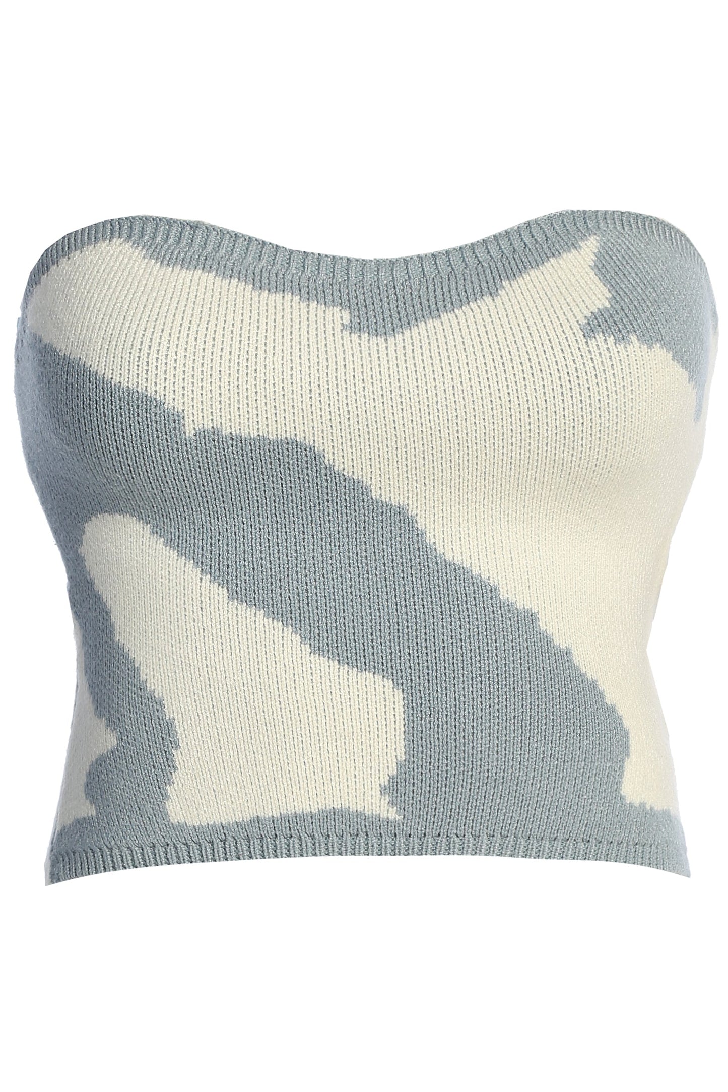 Blue Abstract Tropic Oasis Top JLUXLABEL