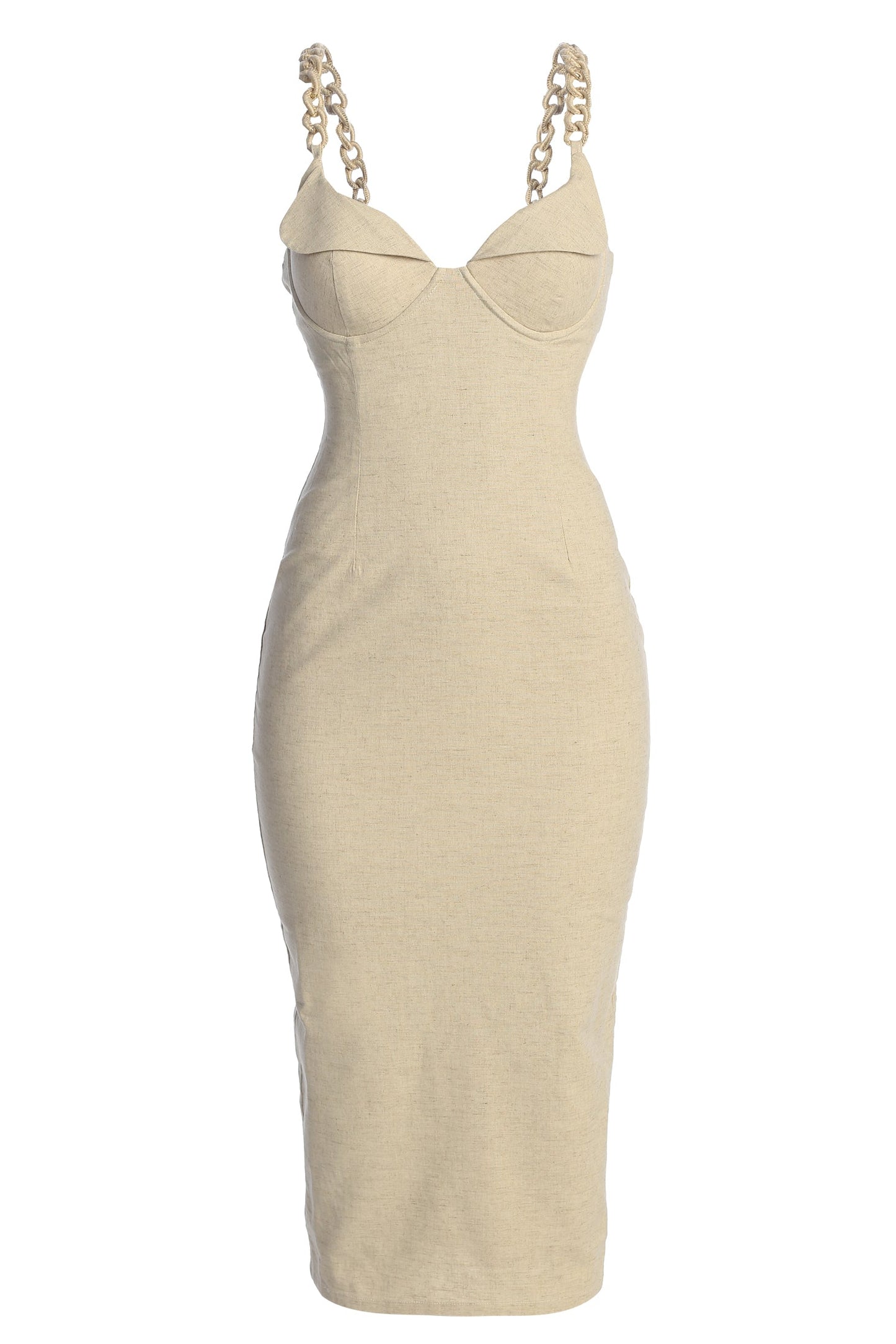 Natural Secret Hideout Linen Dress JLUXLABEL