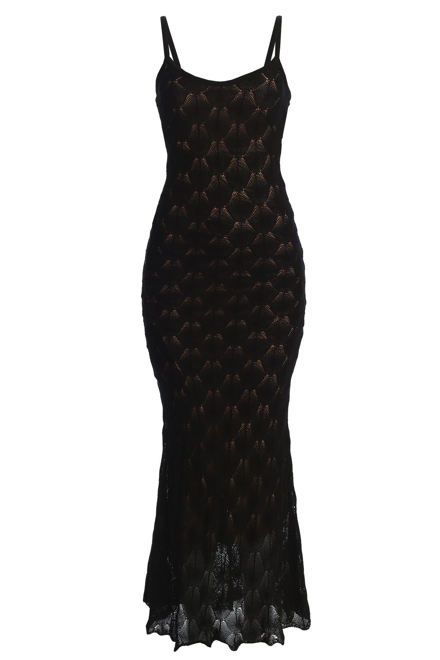 Black Gabriela Knit Maxi Dress JLUXLABEL