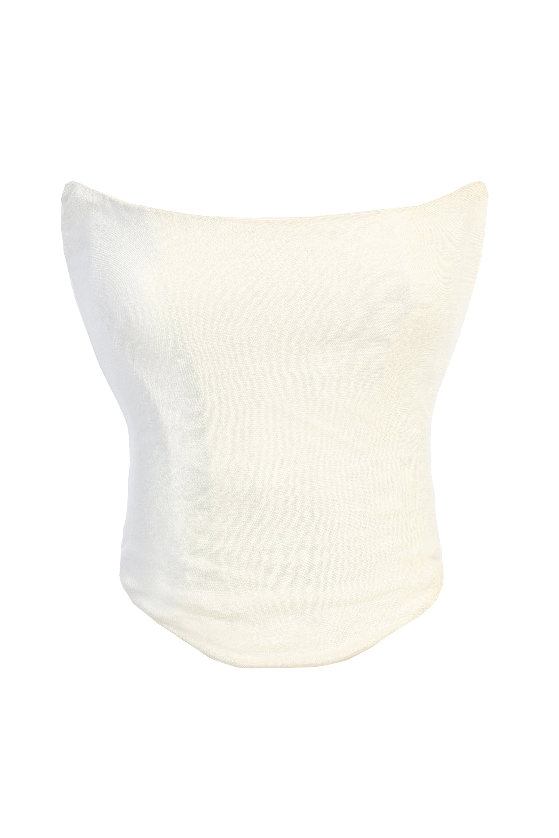 White Fenix Reversible Linen Corset JLUXLABEL
