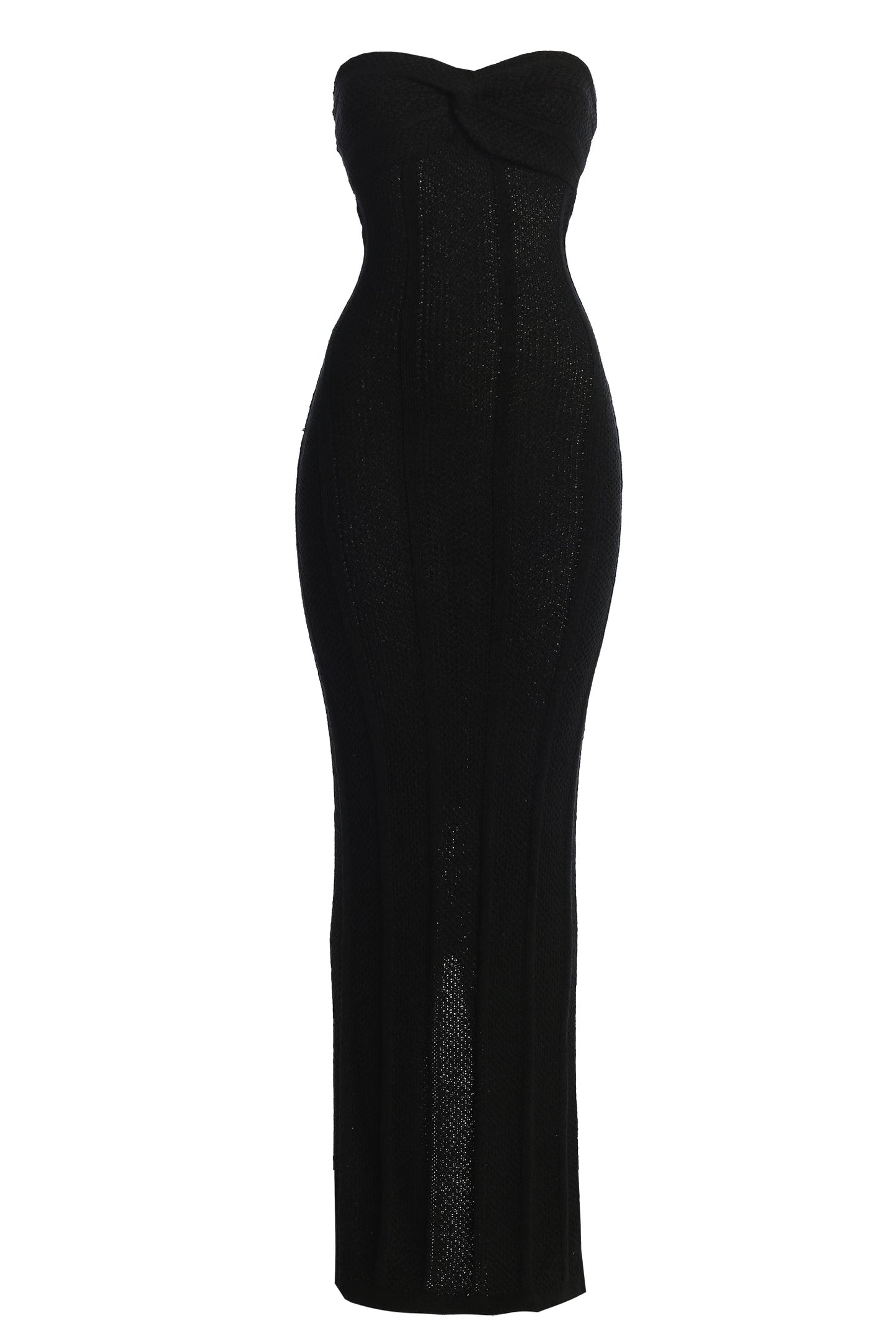 Black Blanca Strapless Maxi Dress JLUXLABEL