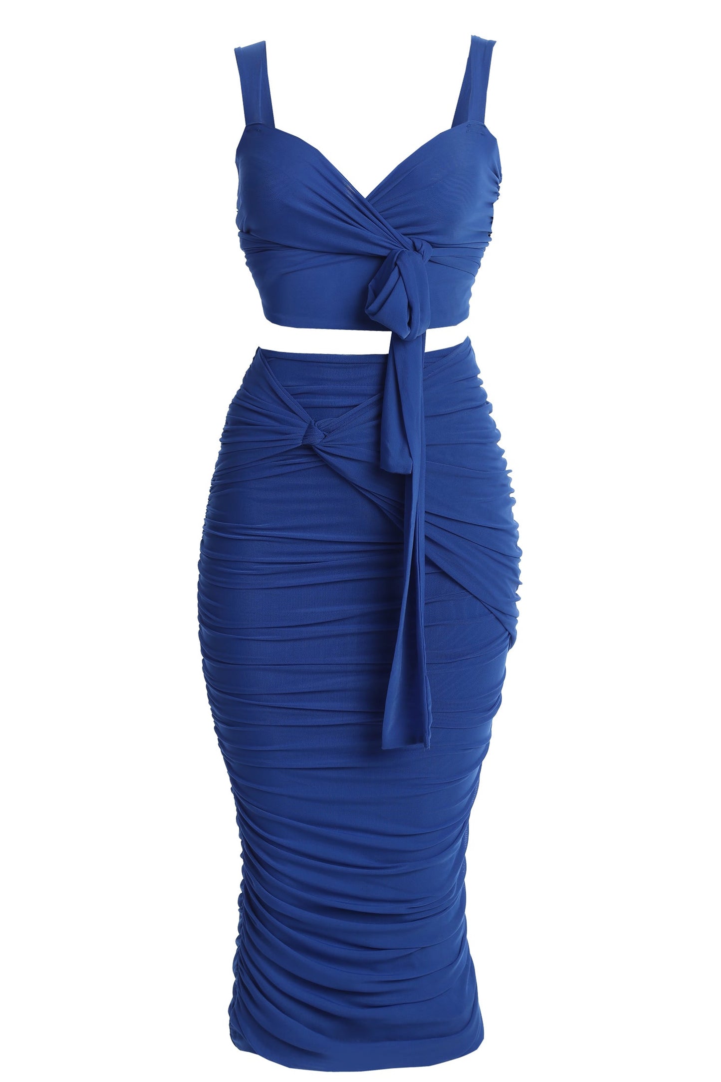 Royal Blue Extend Your Stay Skirt Set JLUXLABEL