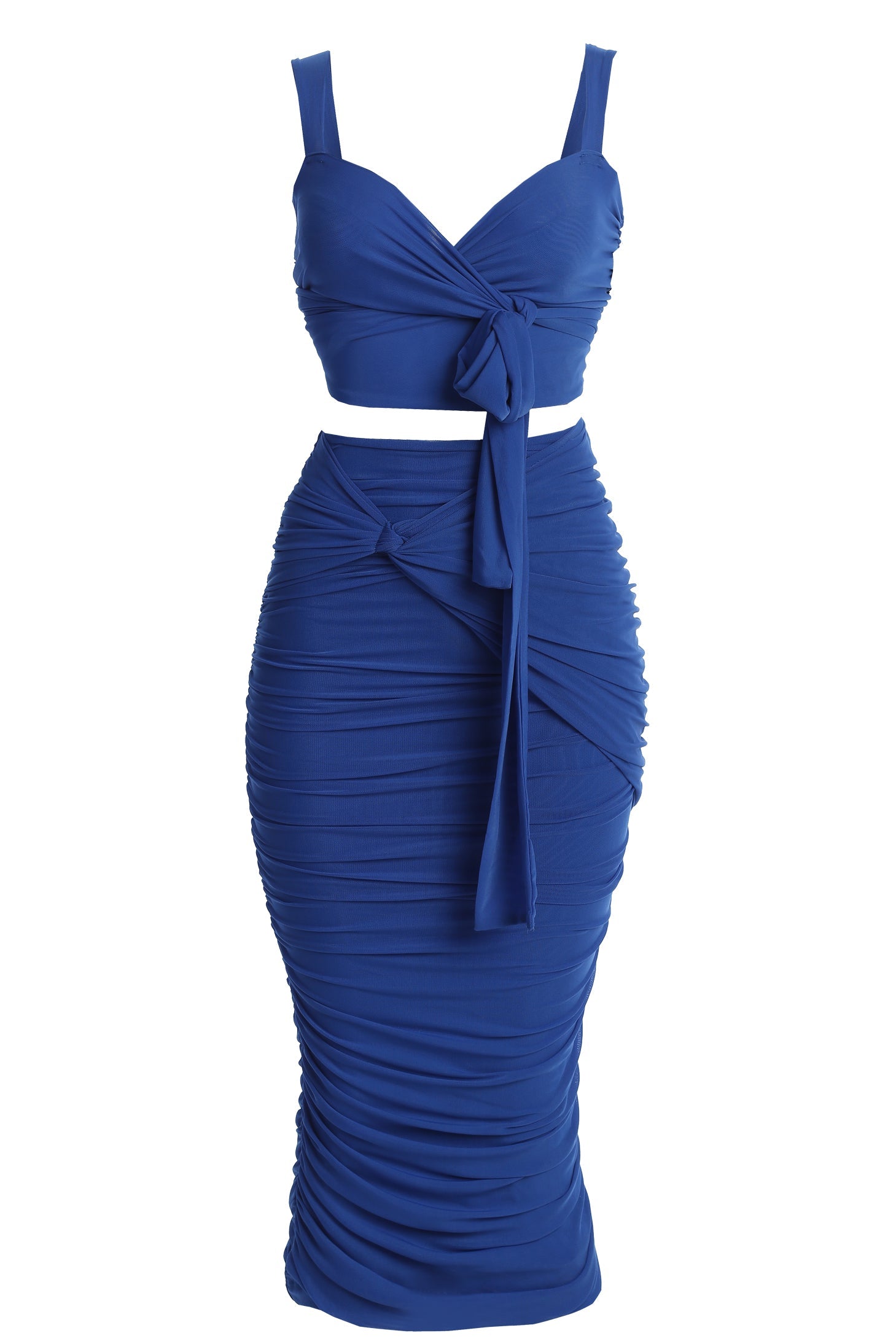 Royal Blue Extend Your Stay Skirt Set JLUXLABEL