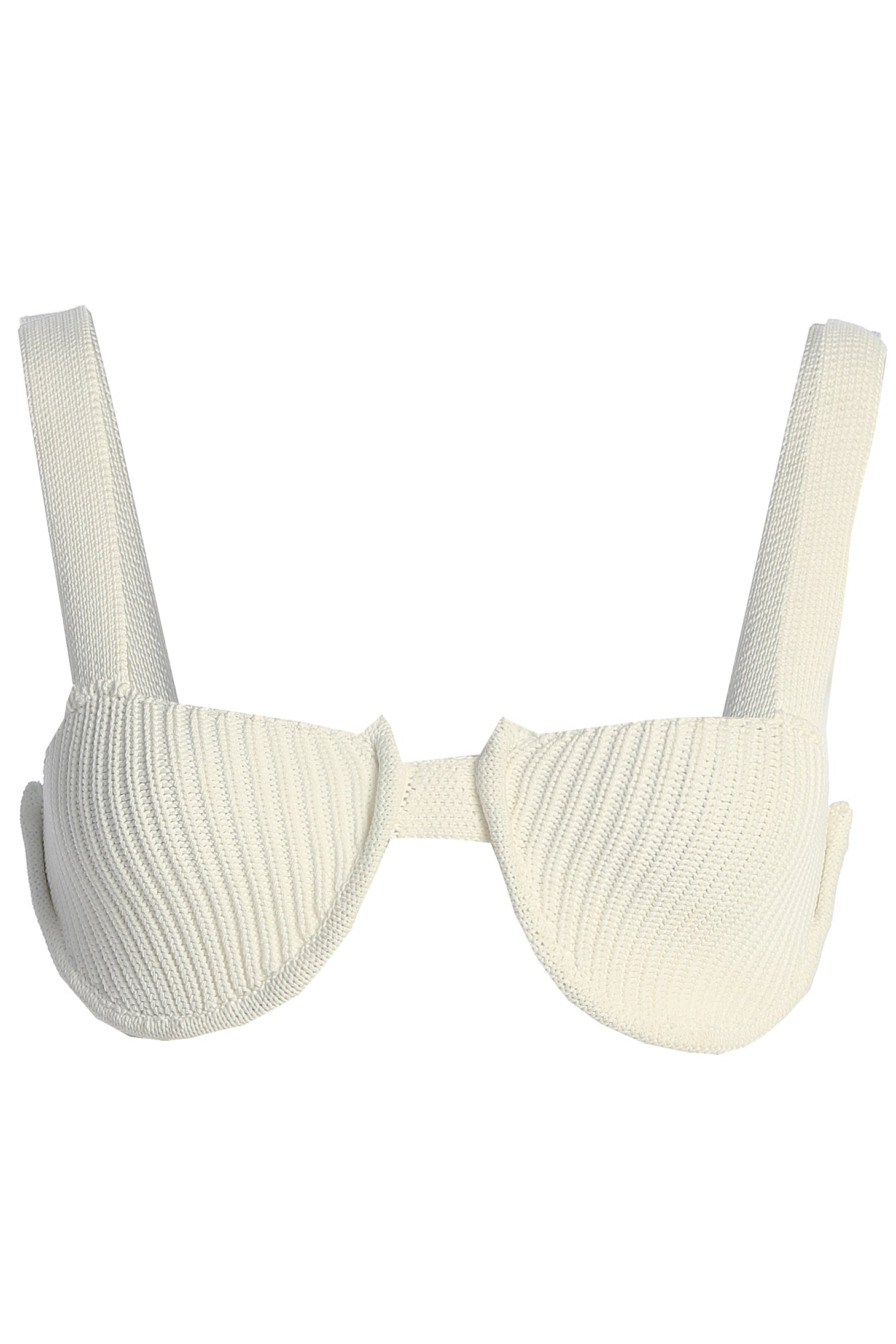 Ivory Fade Into You Knit Bralette JLUXLABEL
