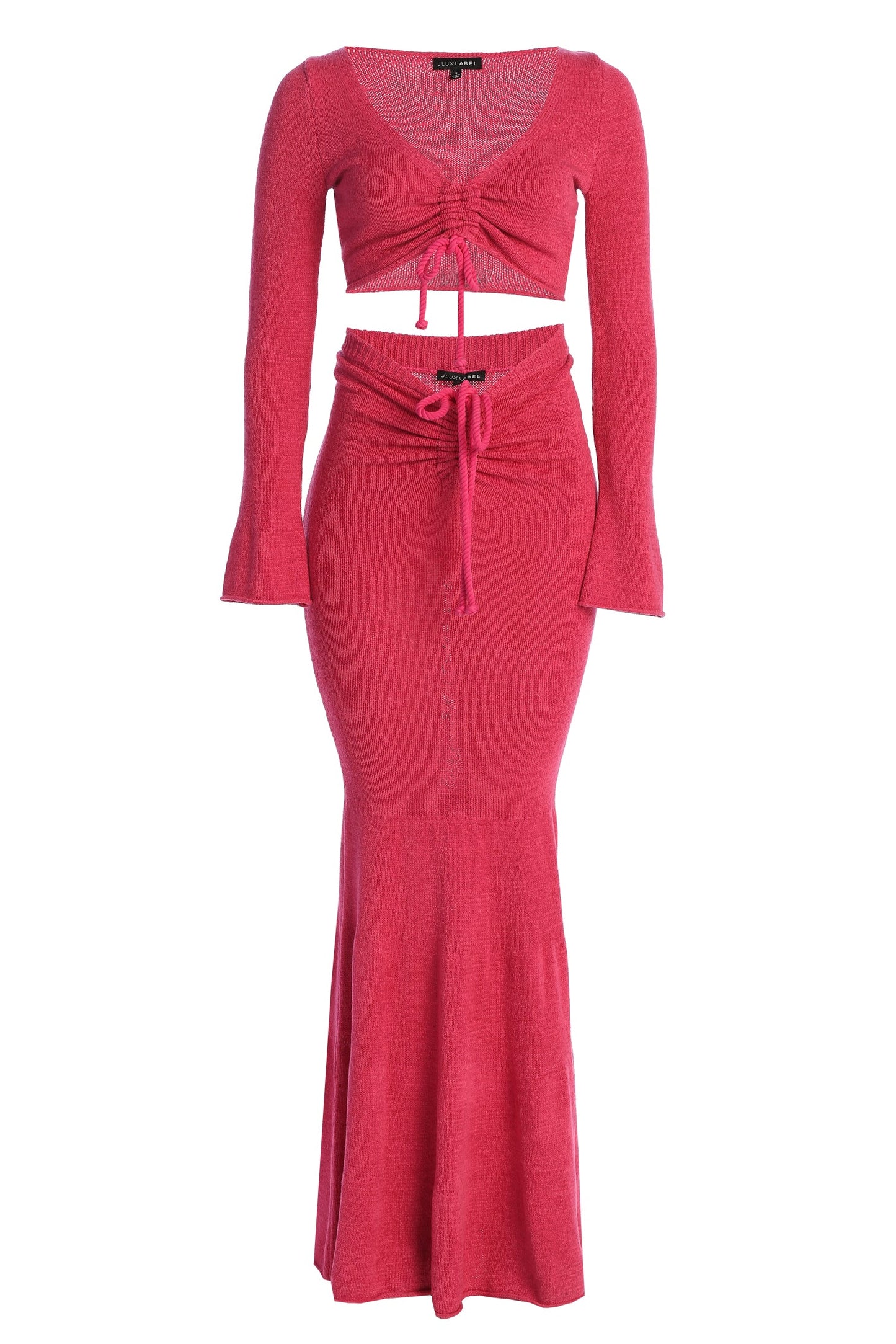 Fushia Resort Two-Piece Skirt Set JLUXLABEL