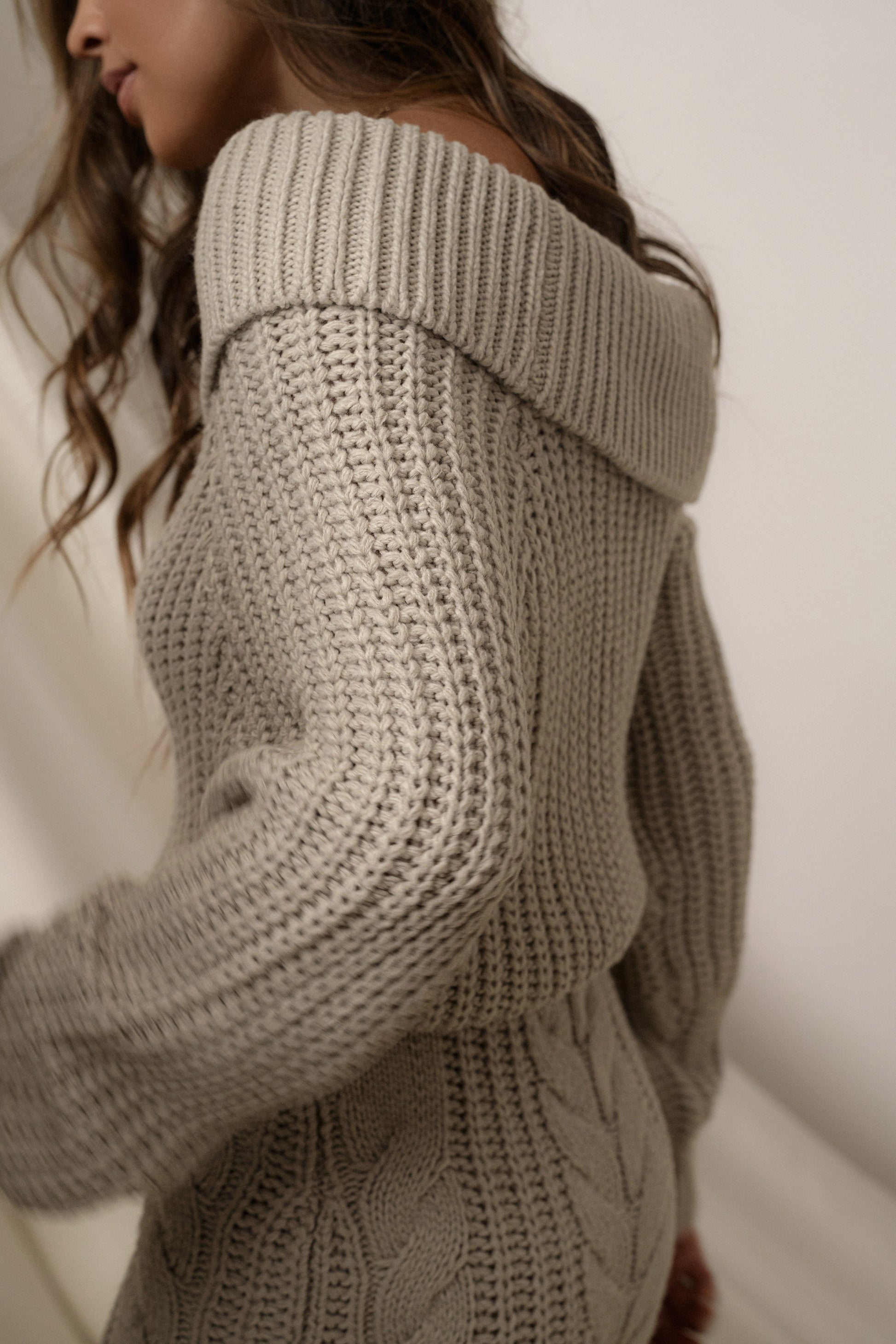 Stone Monette Cable Knit Dress JLUXLABEL