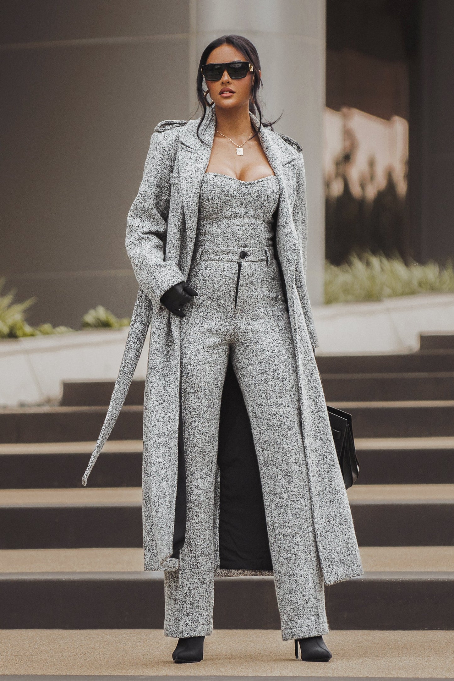 Lt. Grey Stay Sharp Tweed Trouser JLUXLABEL