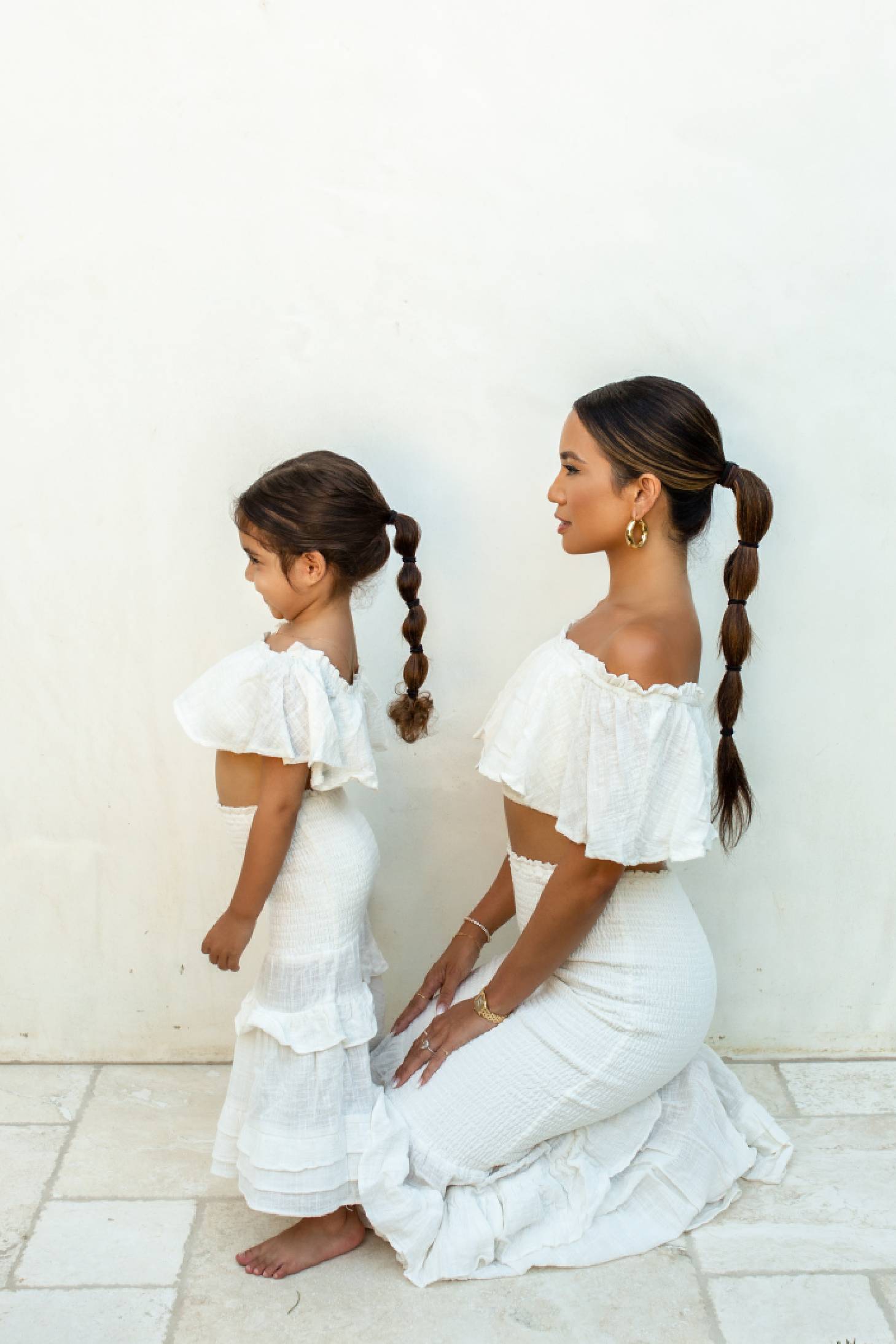 White Emily Ruffled Skirt Set NEWFASHIONEDGE