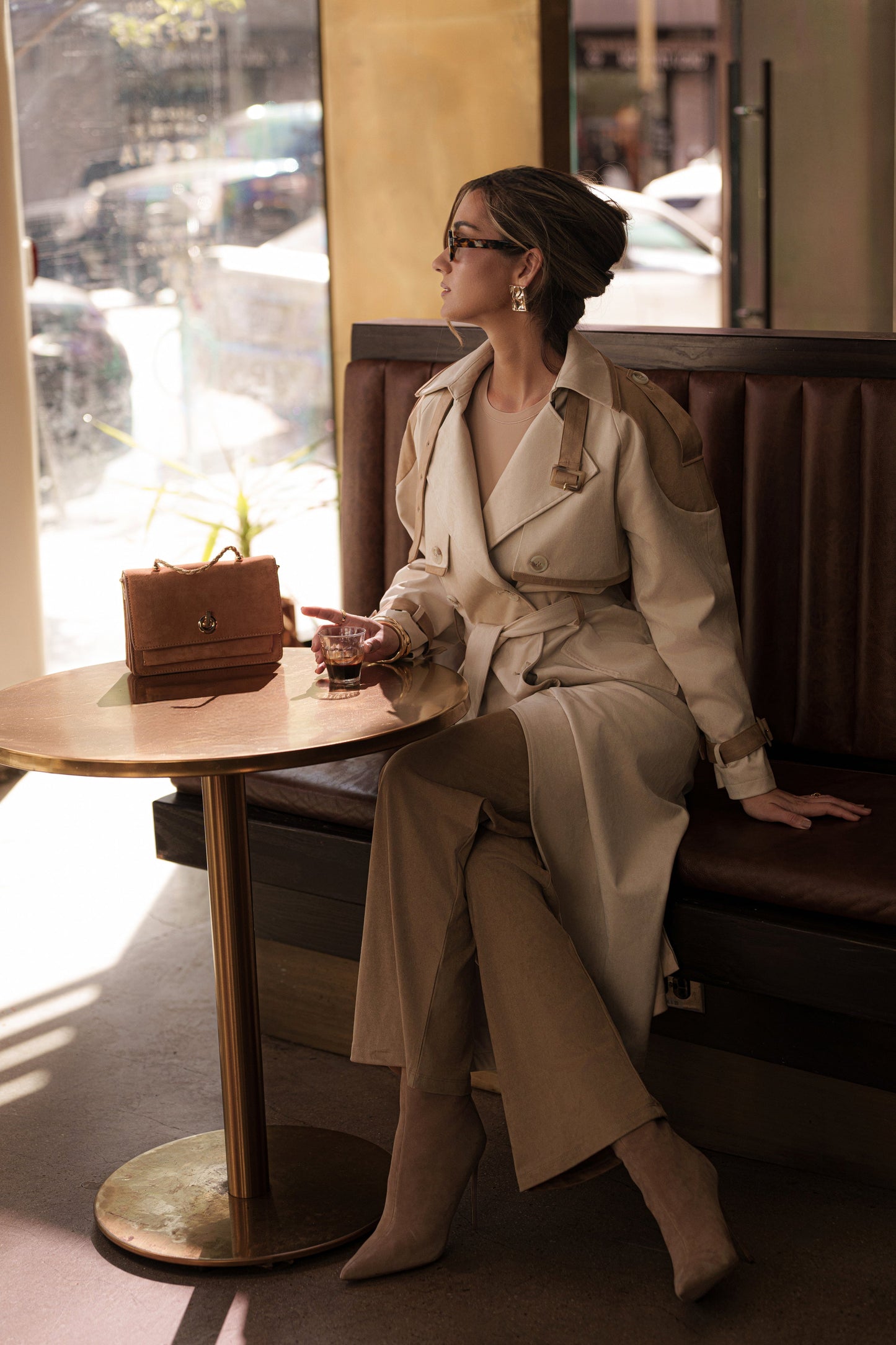 Tan Elite Suede Coat JLUXLABEL
