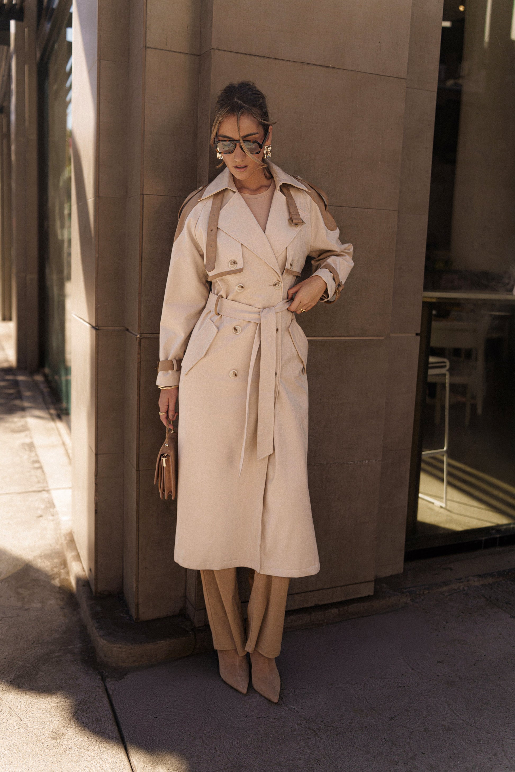 Tan Elite Suede Coat JLUXLABEL