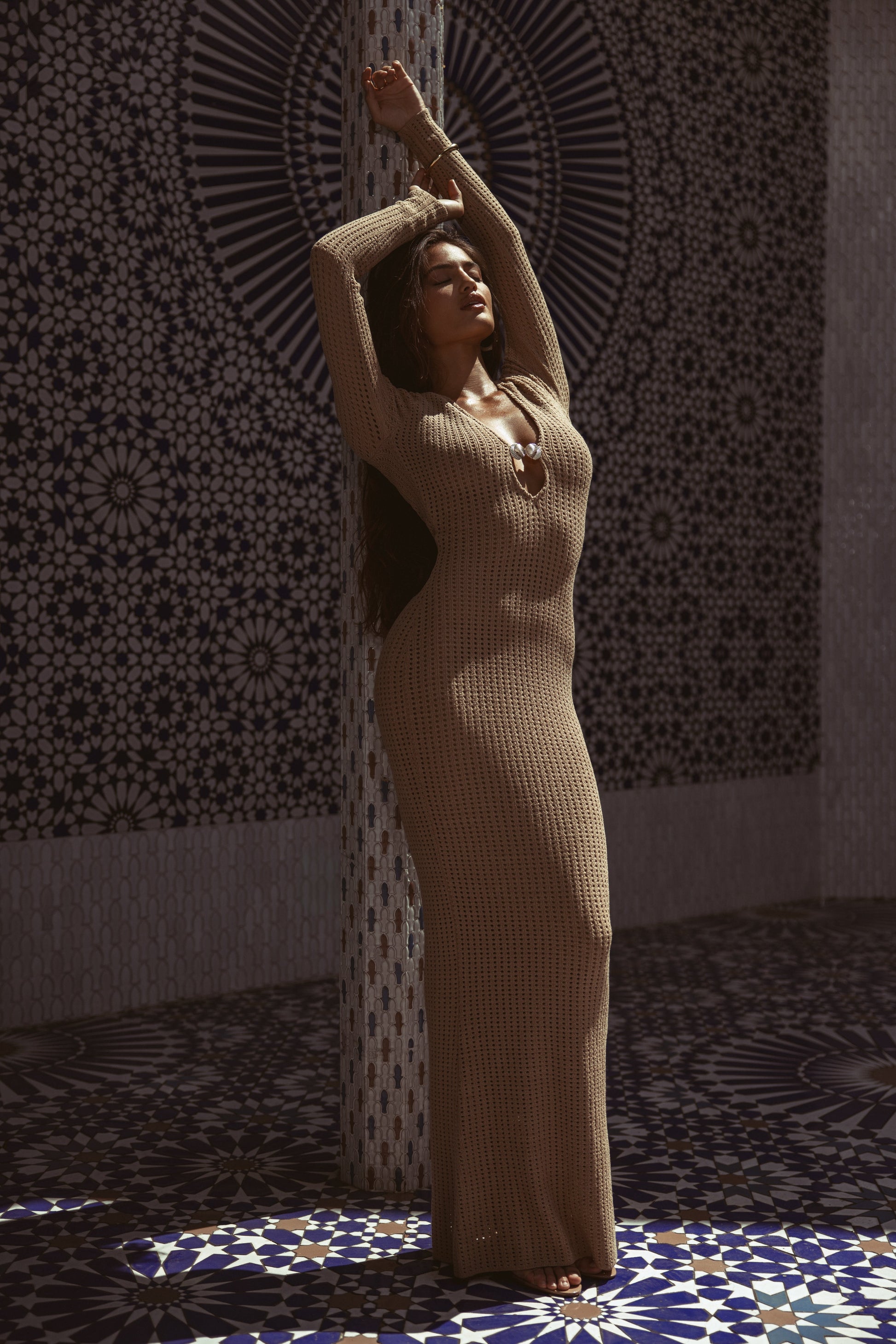 Sand Sol Sweater Knit Dress JLUXLABEL