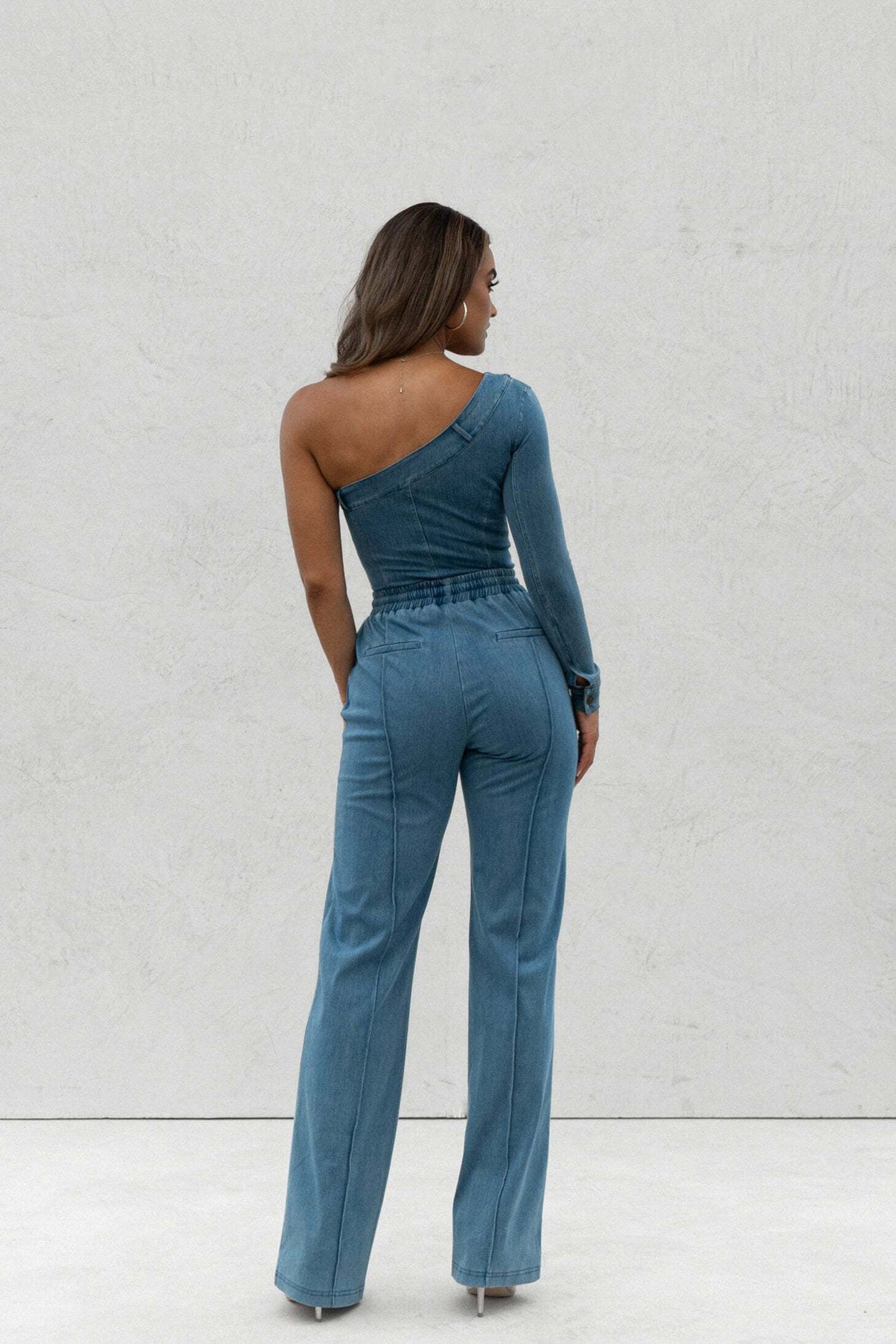 Medium Wash Button Me Up Bodysuit JLUXLABEL