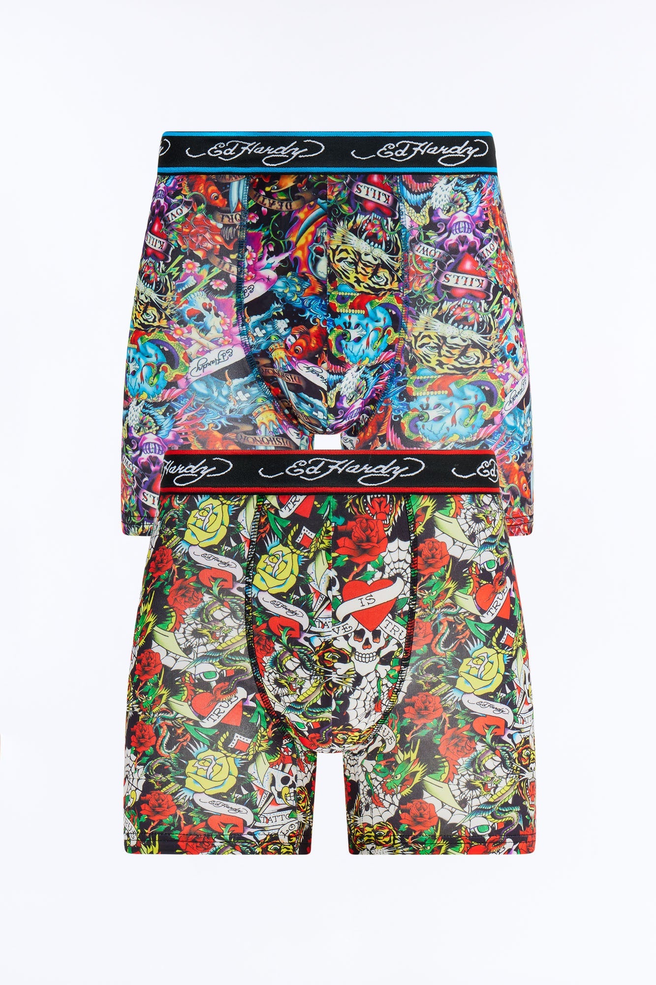 Ink Legends Ed Hardy 2 Pack Performance Boxer Briefs - Multi Color