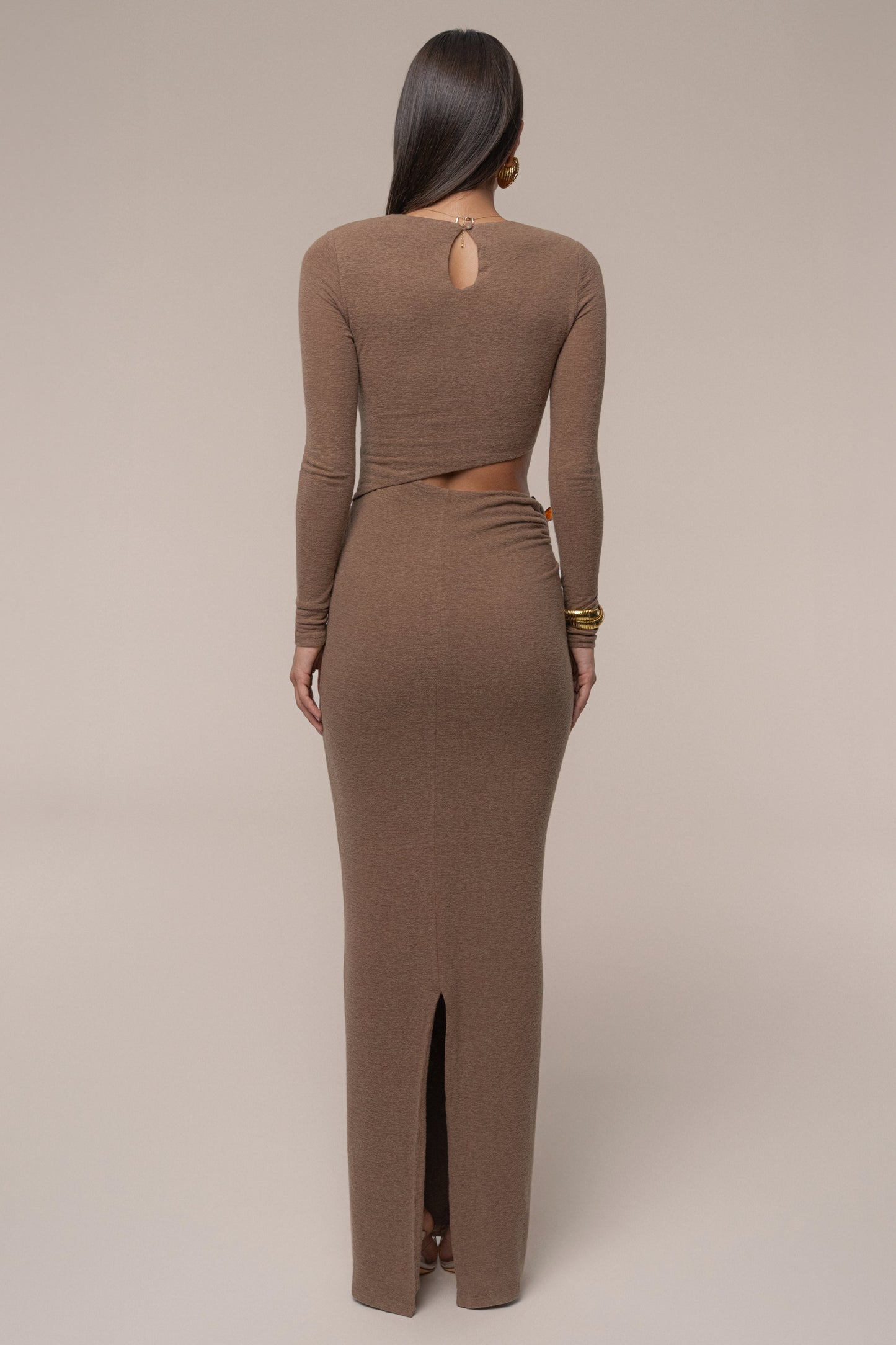 Chocolate Summer Romance Cutout Dress JLUXLABEL