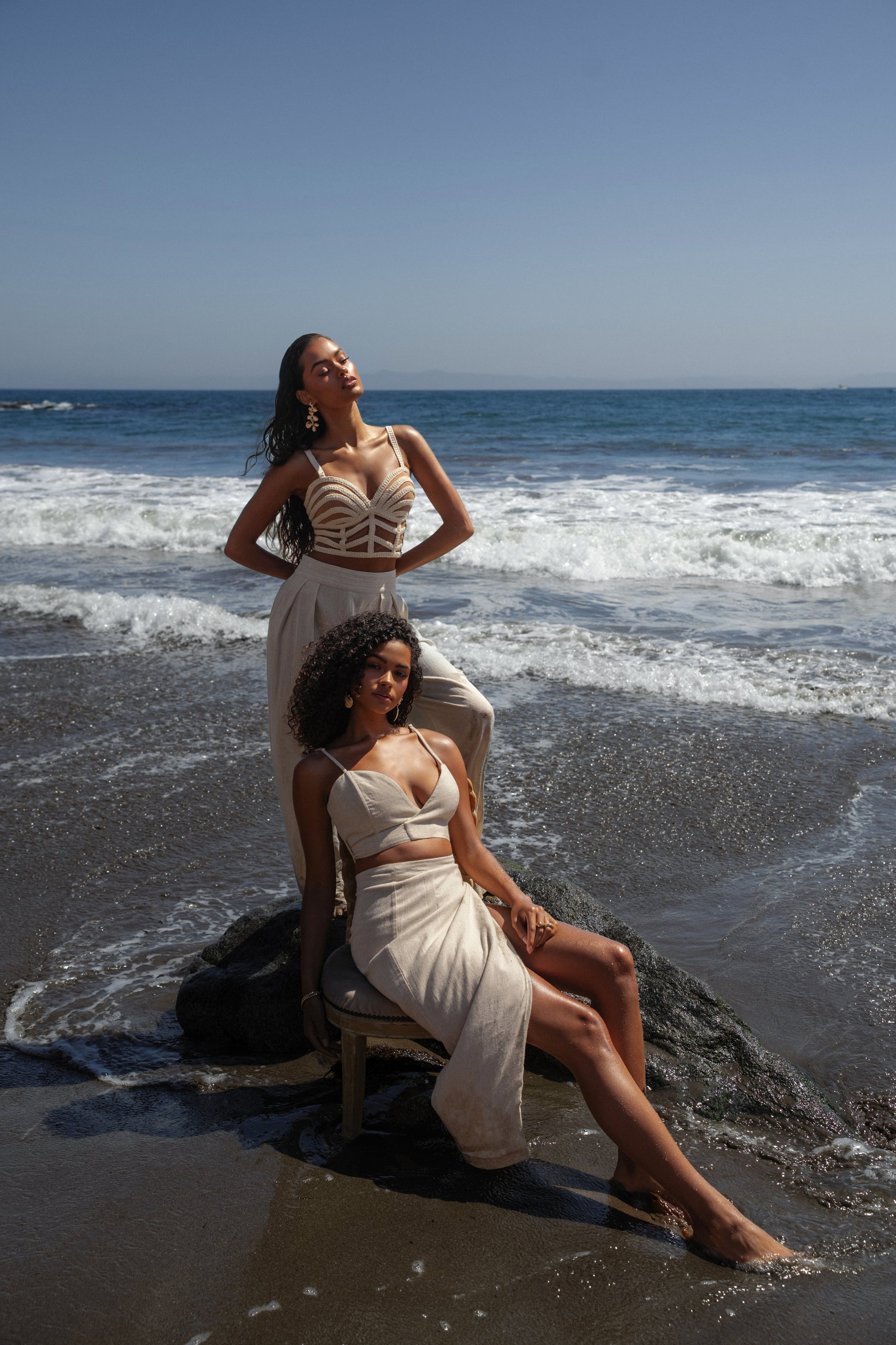 Ivory Sunrise Linen Bustier JLUXLABEL