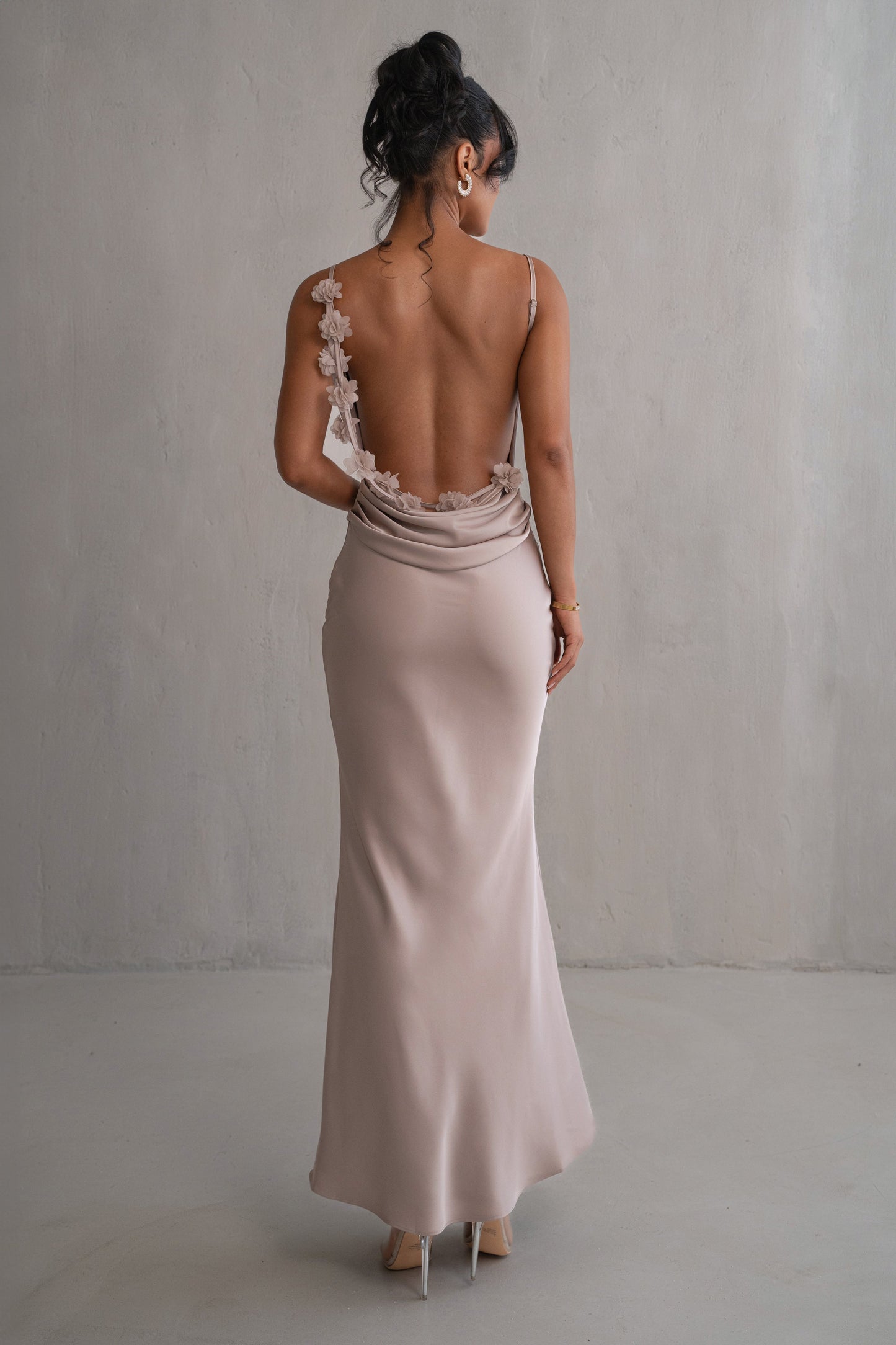 Bronze Down The Aisle Satin Gown JLUXLABEL