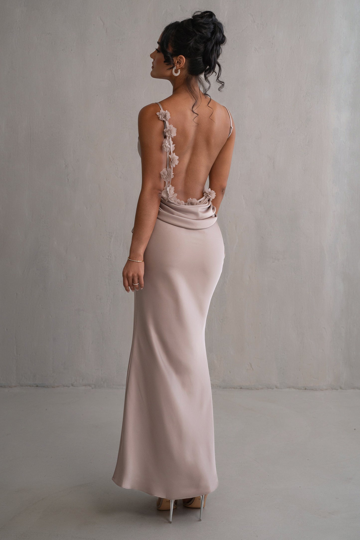 Bronze Down The Aisle Satin Gown JLUXLABEL