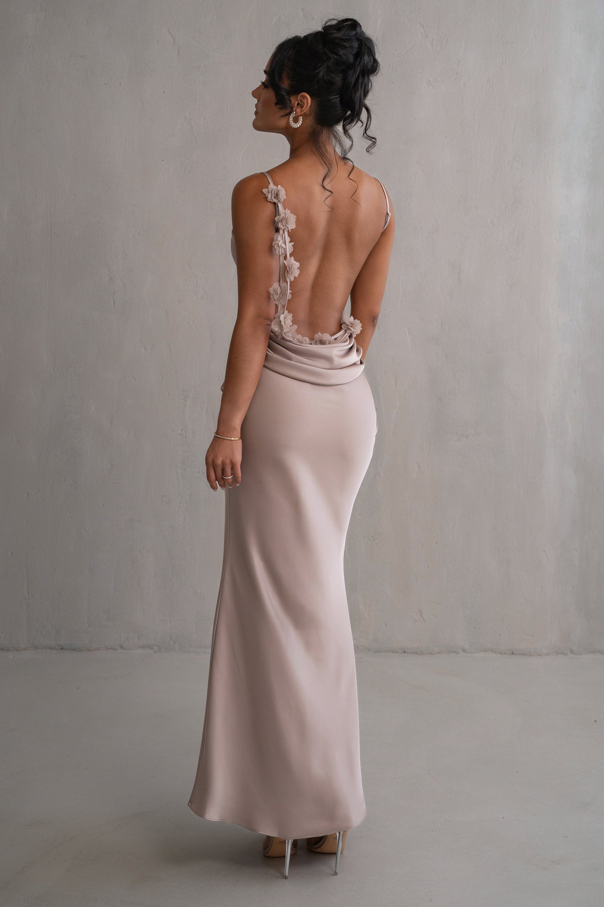 Bronze Down The Aisle Satin Gown JLUXLABEL