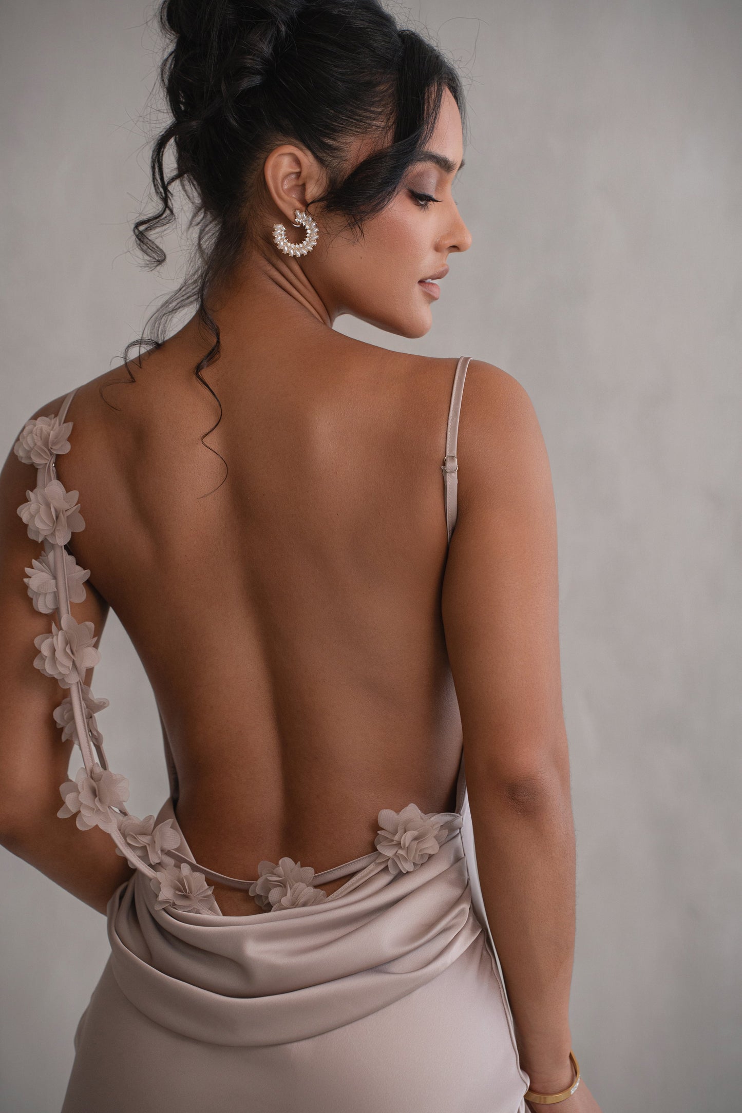 Bronze Down The Aisle Satin Gown JLUXLABEL
