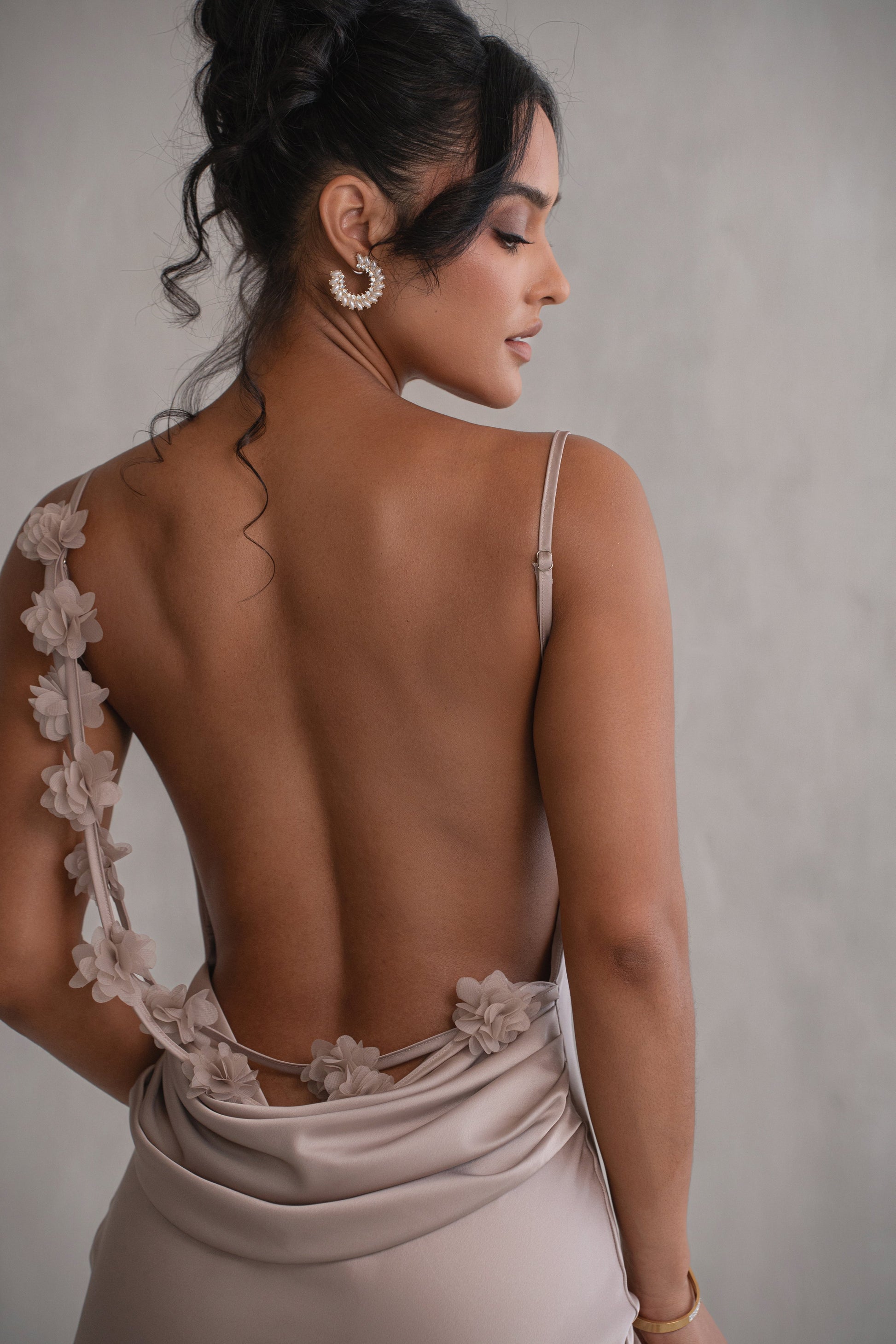 Bronze Down The Aisle Satin Gown JLUXLABEL