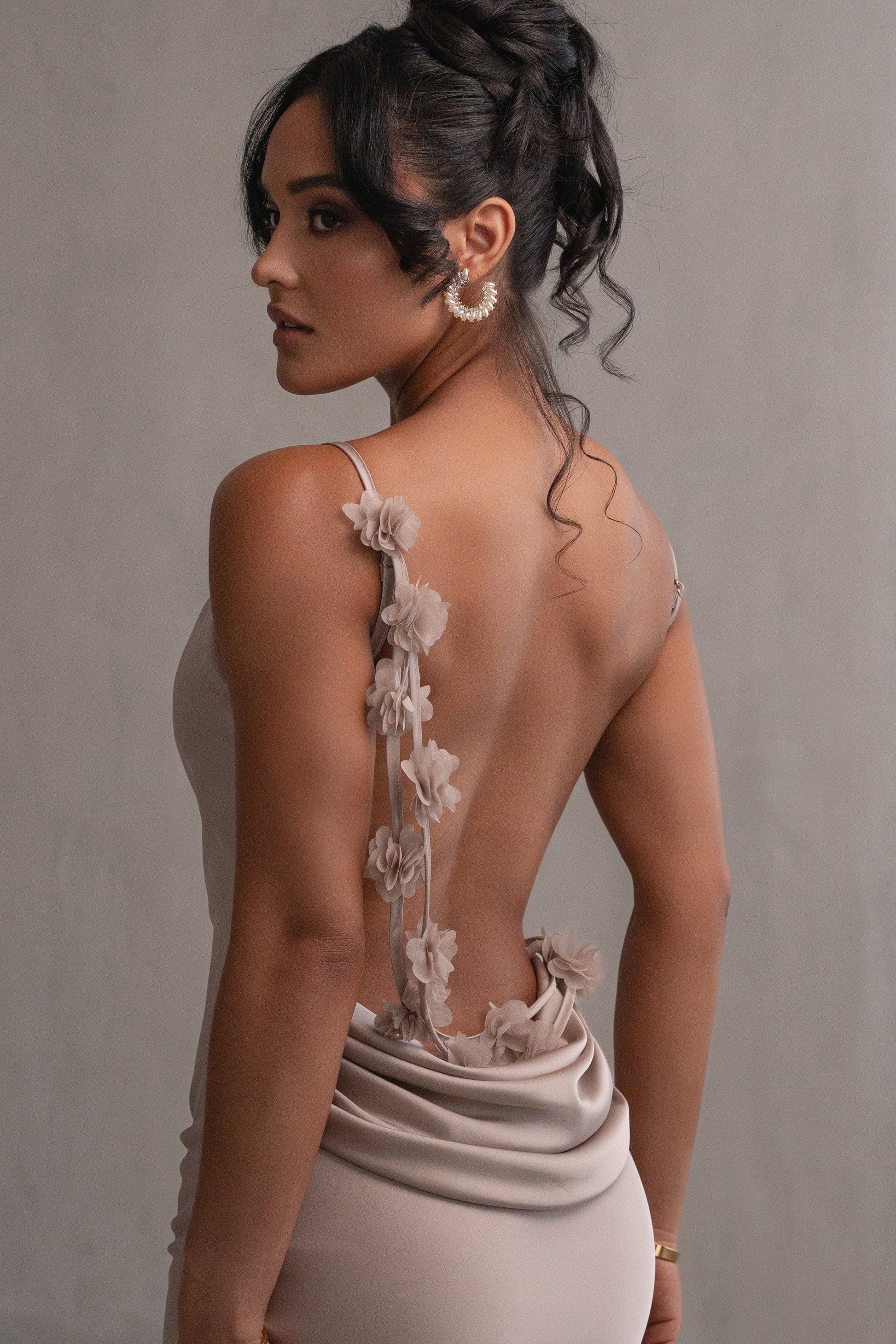 Bronze Down The Aisle Satin Gown JLUXLABEL