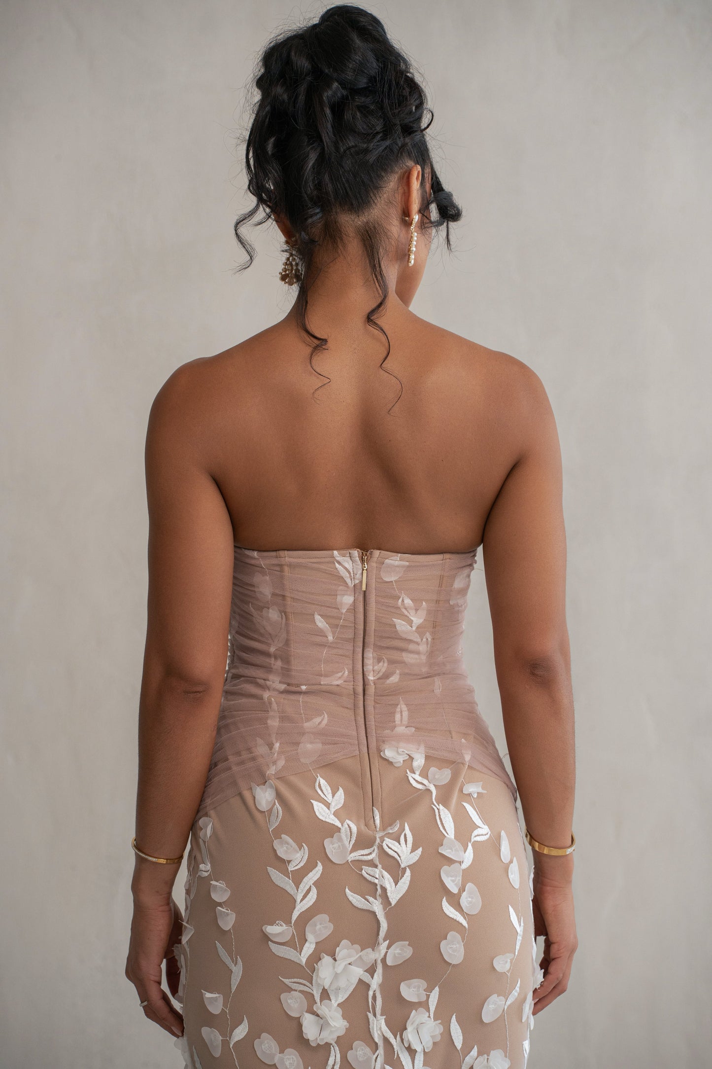 Ivory Everlasting Embroidered Gown NEWFASHIONEDGE