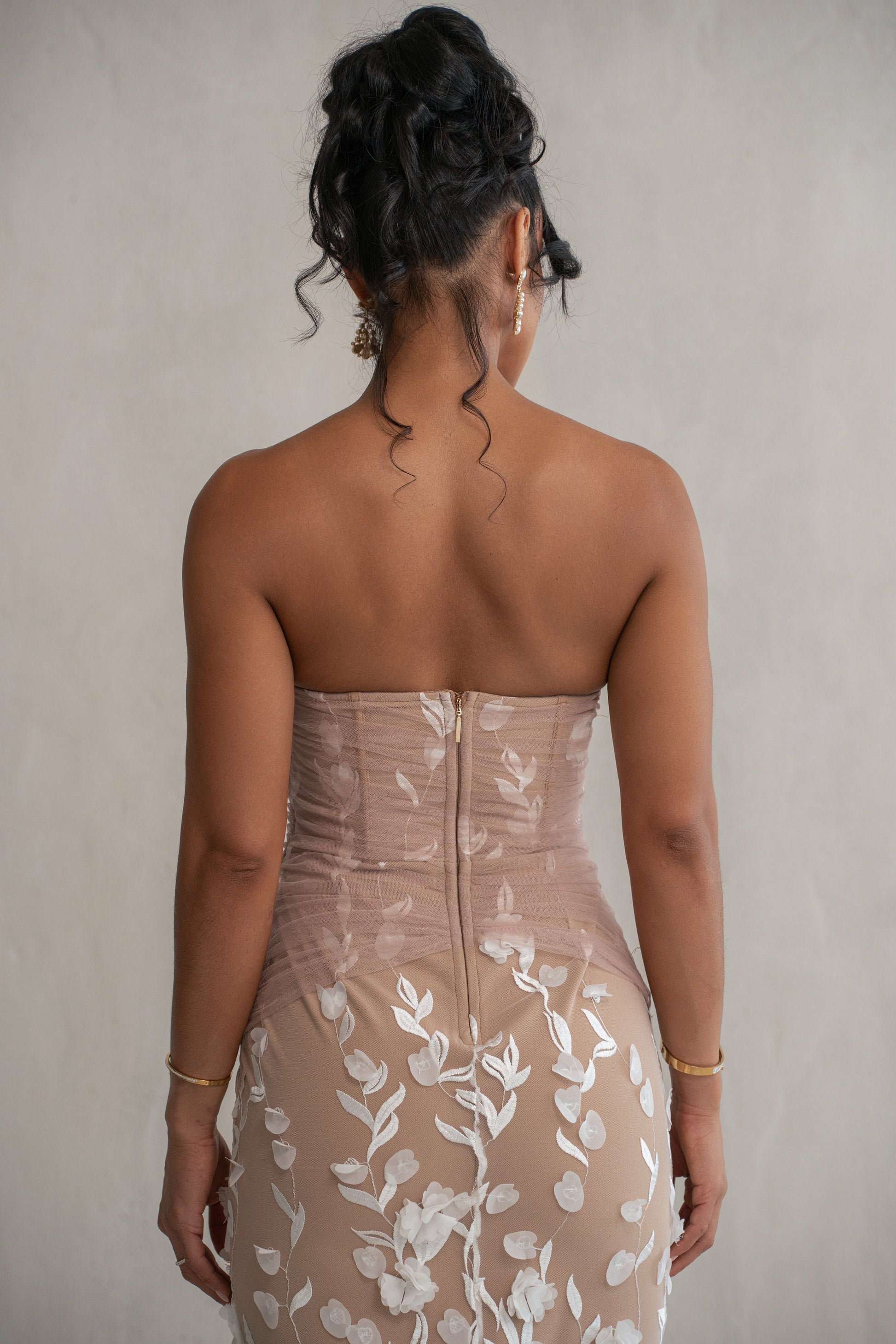 Ivory Everlasting Embroidered Gown NEWFASHIONEDGE