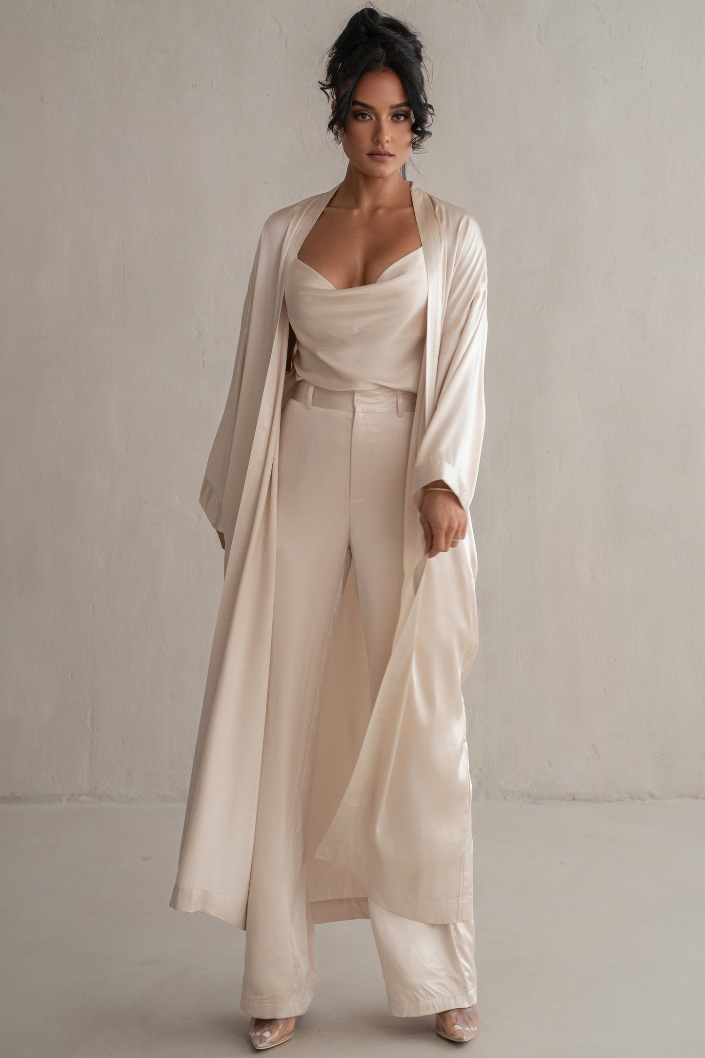 Champagne Amour Satin Top JLUXLABEL