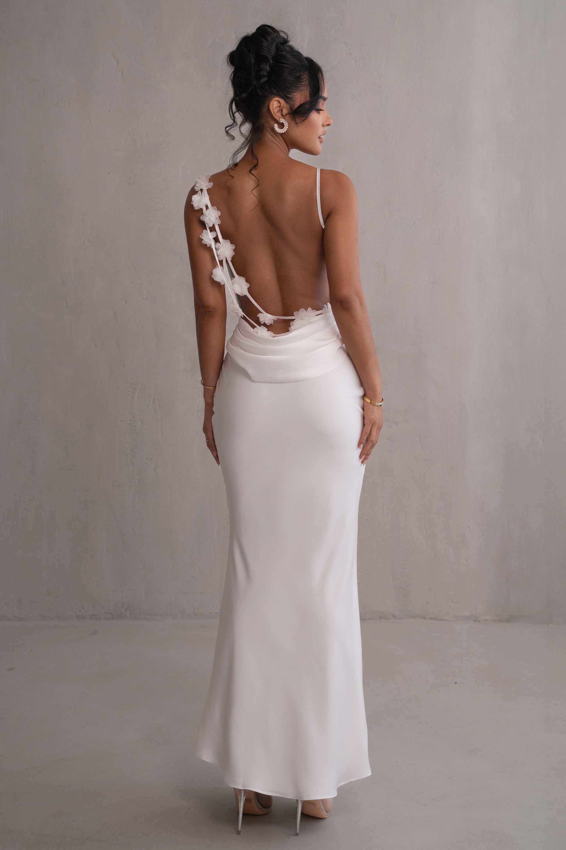 PRE-ORDER Ivory Down The Aisle Satin Gown NEWFASHIONEDGE