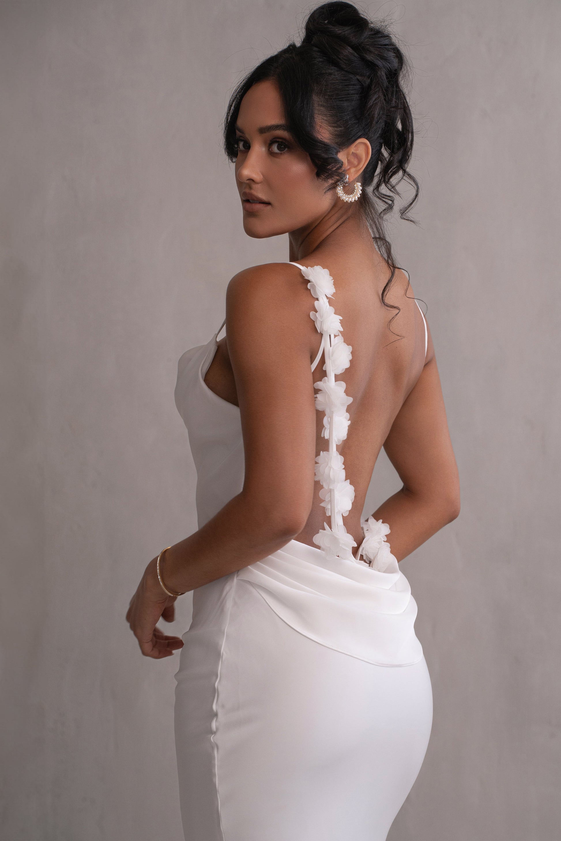PRE-ORDER Ivory Down The Aisle Satin Gown NEWFASHIONEDGE
