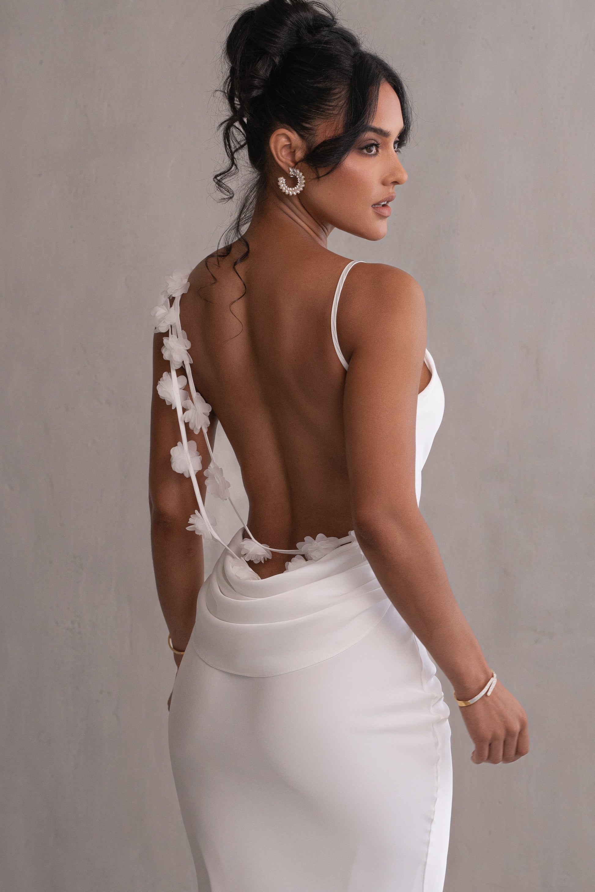 PRE-ORDER Ivory Down The Aisle Satin Gown NEWFASHIONEDGE