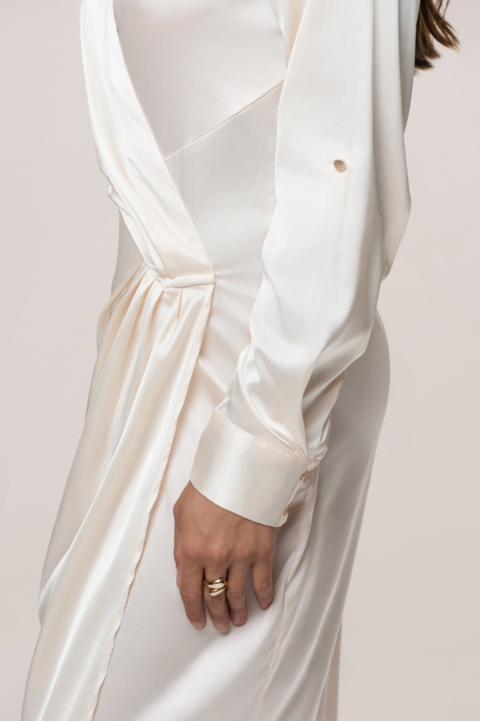 White Arabella Satin Maxi Dress JLUXLABEL