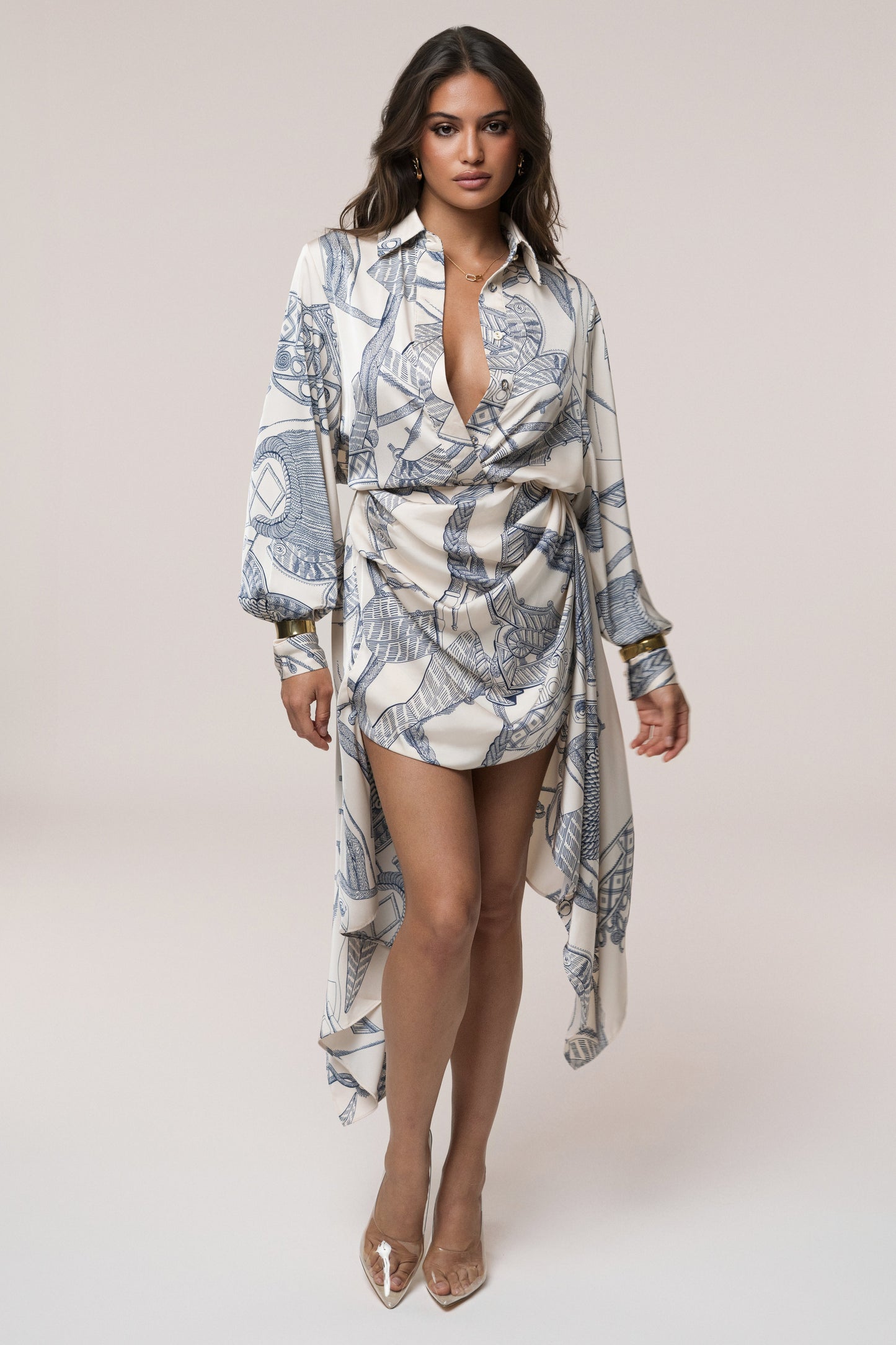 PRE-ORDER Ivory Print Ameena Print Skirt Set NEWFASHIONEDGE