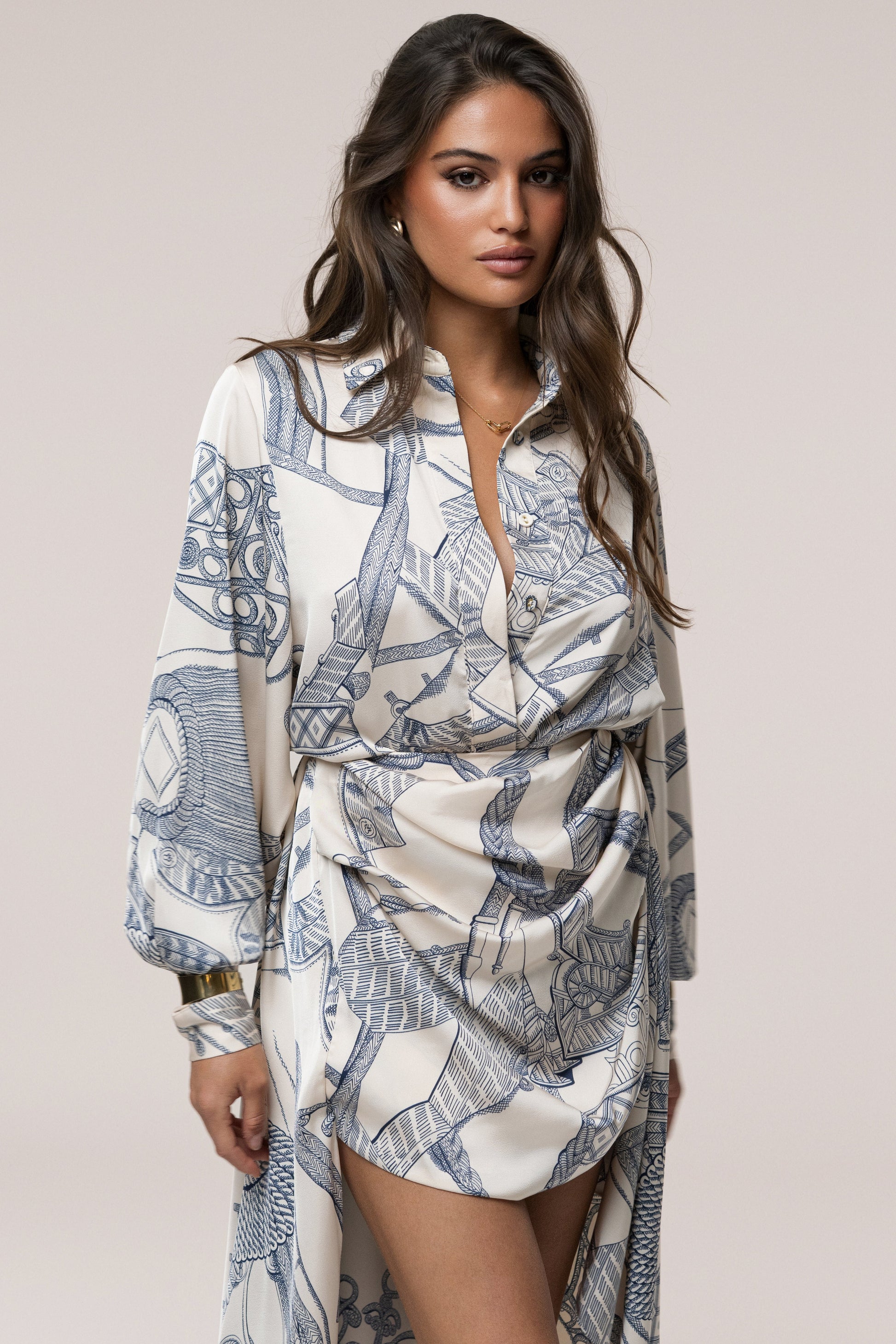 PRE-ORDER Ivory Print Ameena Print Skirt Set NEWFASHIONEDGE