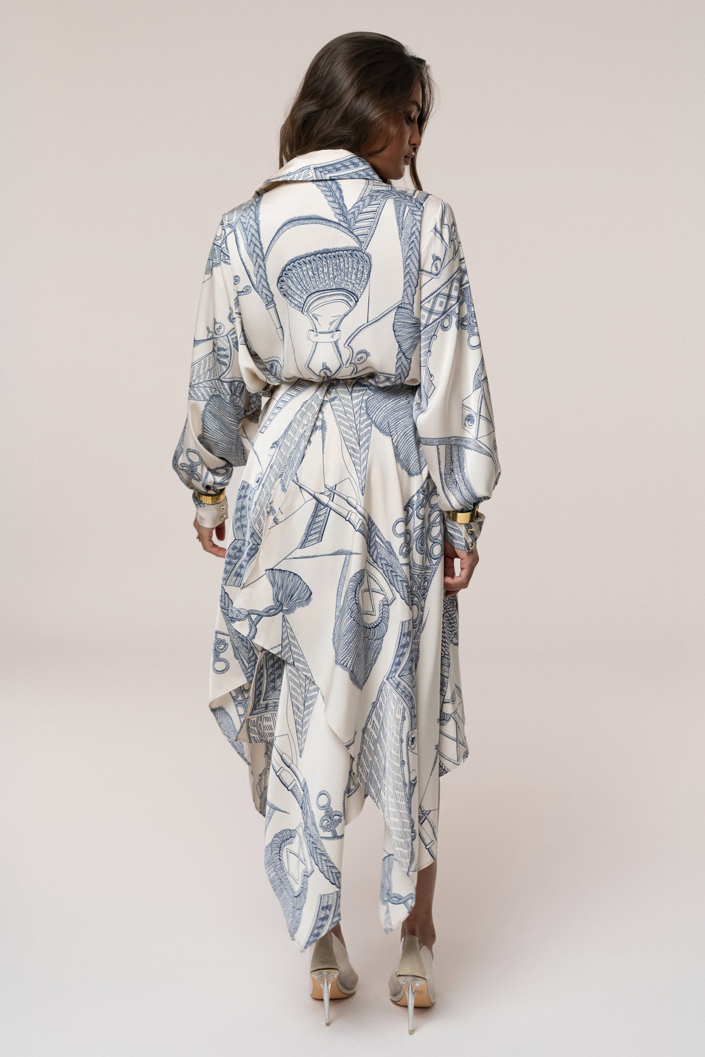 PRE-ORDER Ivory Print Ameena Print Skirt Set