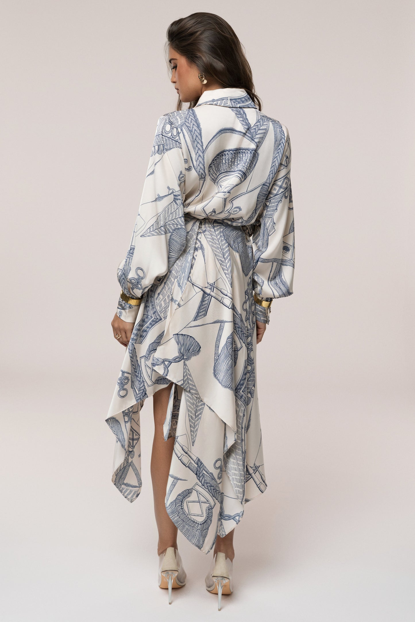 PRE-ORDER Ivory Print Ameena Print Skirt Set