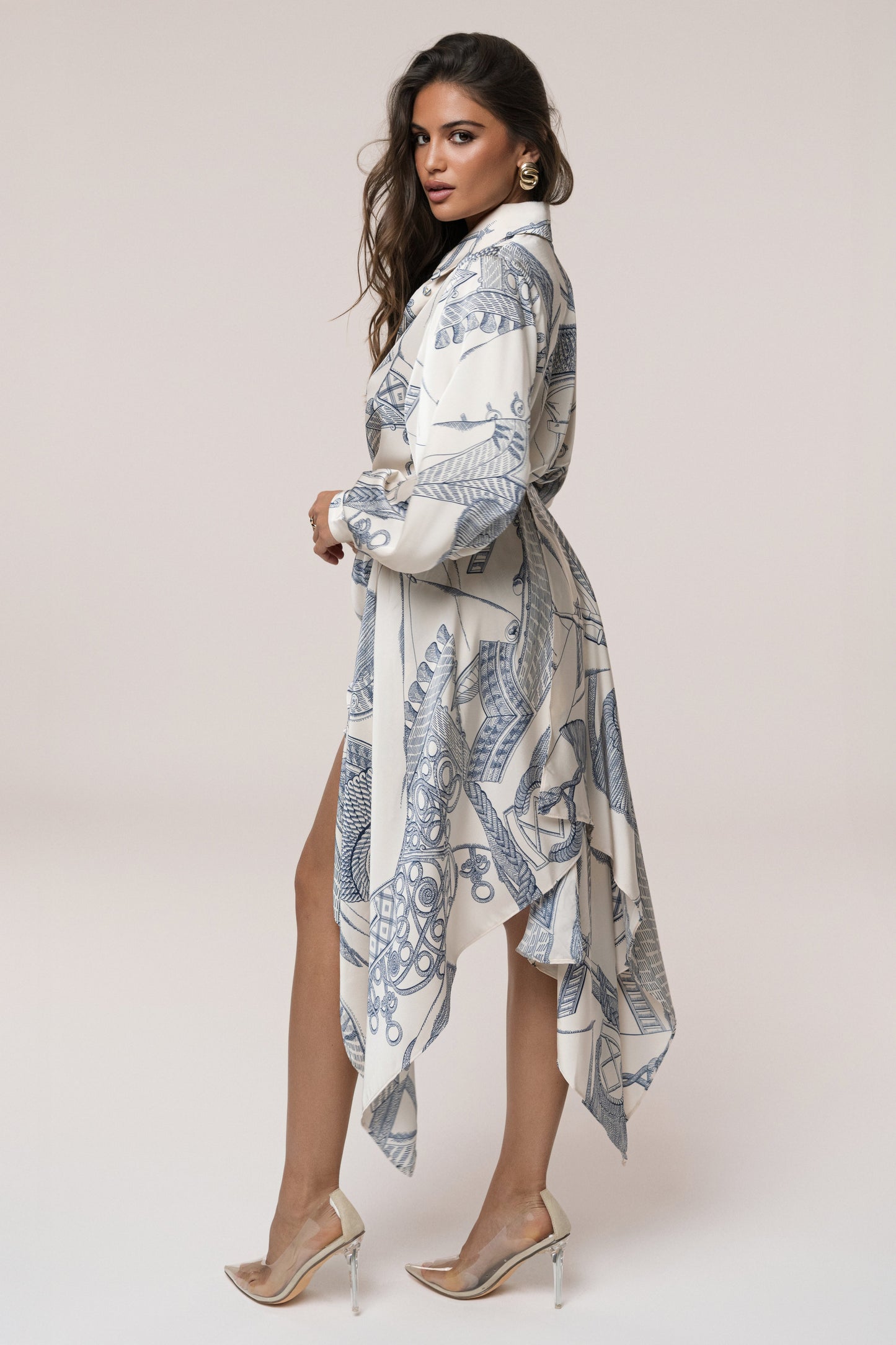 PRE-ORDER Ivory Print Ameena Print Skirt Set NEWFASHIONEDGE