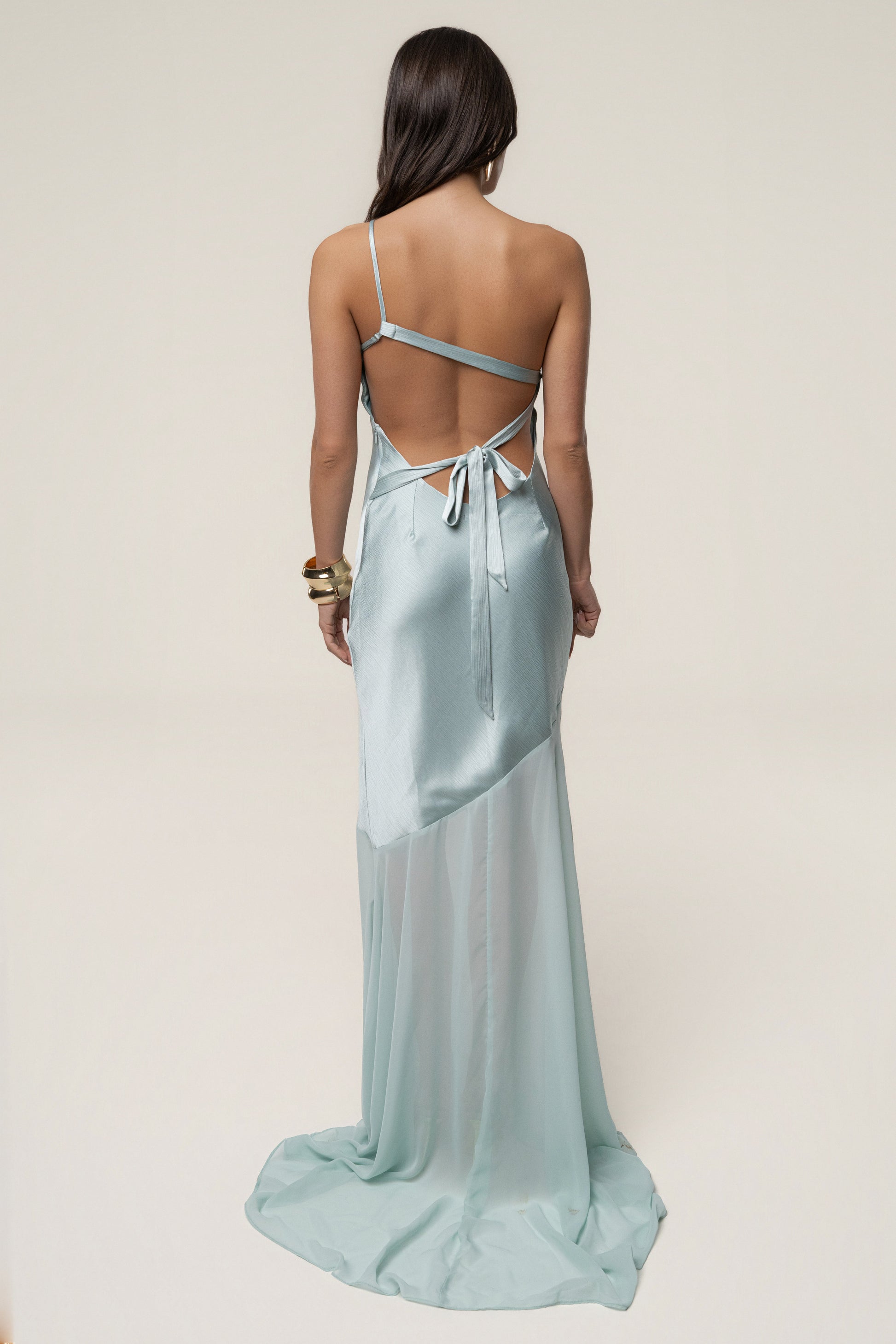 Blue Olivia  One Shoulder Maxi Dress JLUXLABEL