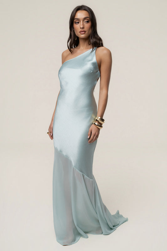 Blue Olivia  One Shoulder Maxi Dress JLUXLABEL