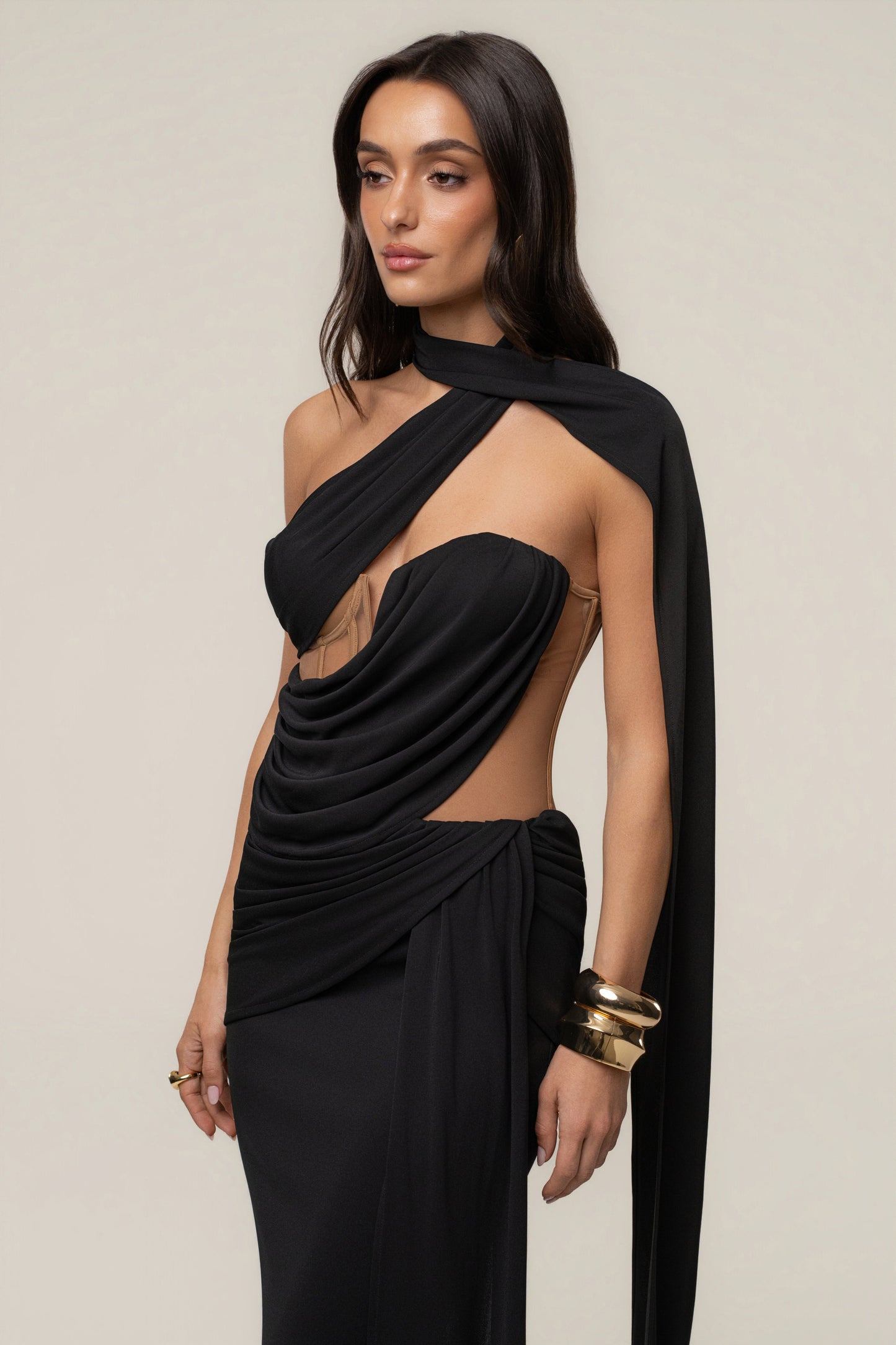 Black Empress of Hearts Maxi Gown JLUXLABEL