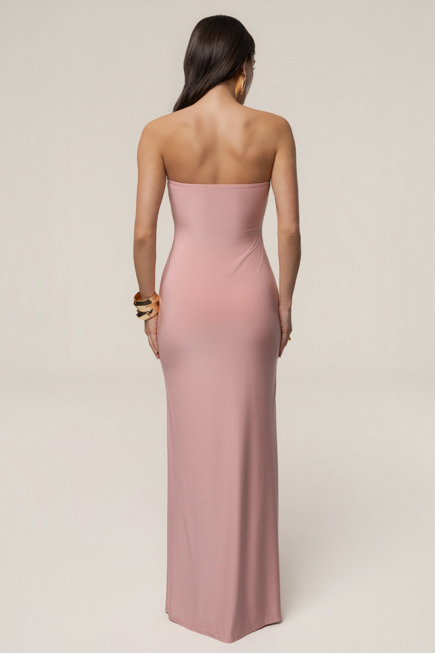 Dusty Rose Drift Serenity Maxi Dress JLUXLABEL