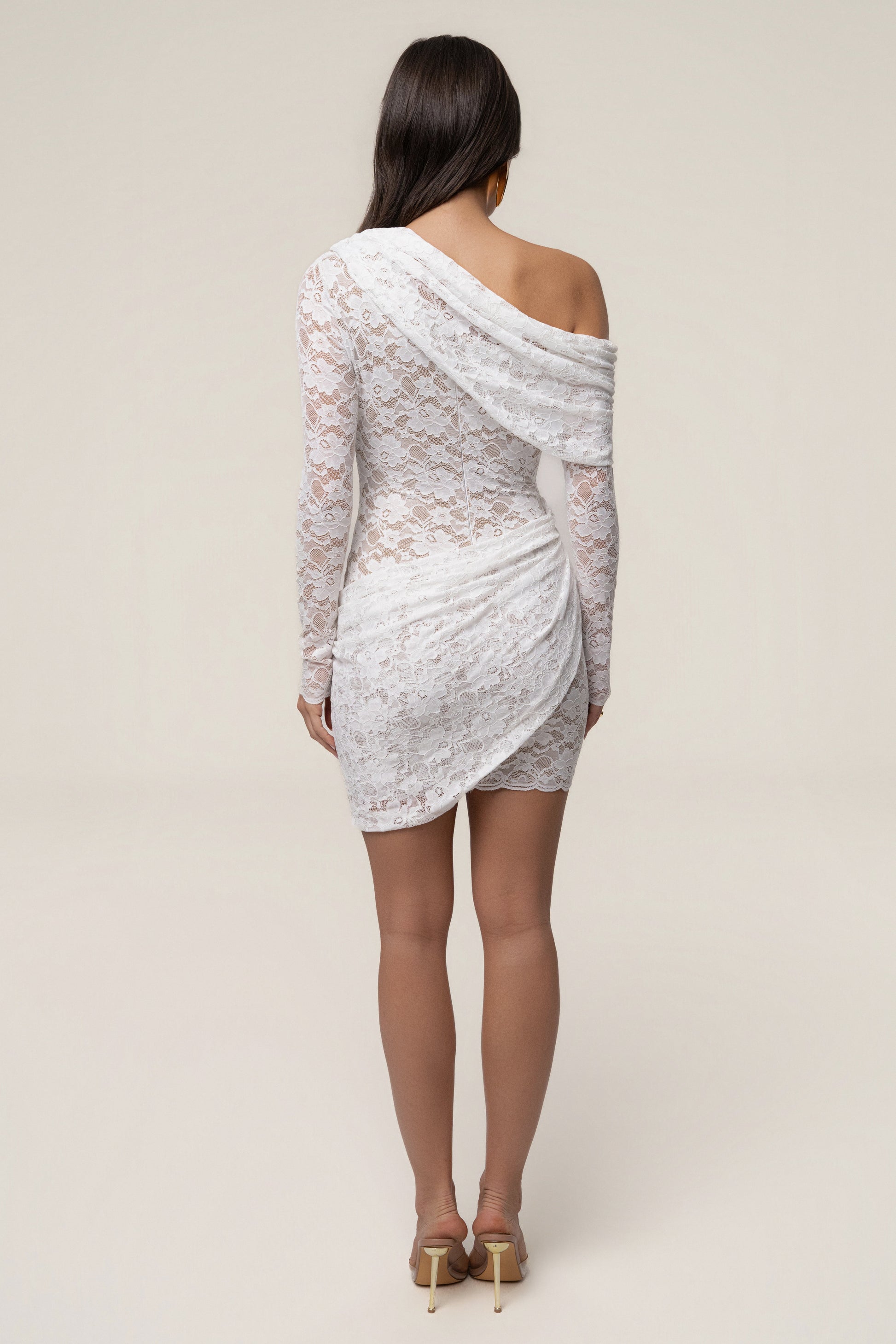 White Midnight Romance Lace Dress JLUXLABEL
