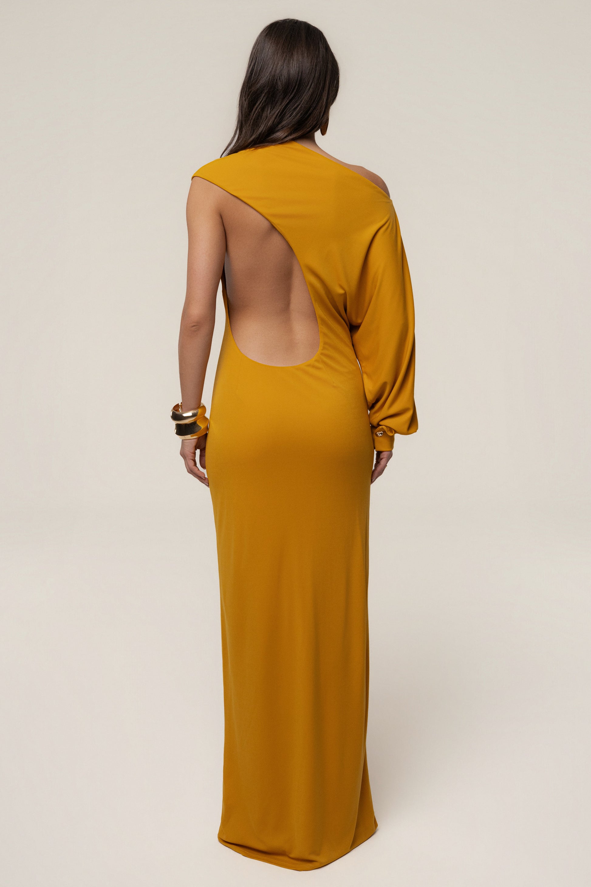 Yellow Winter Jewel Maxi Dress JLUXLABEL