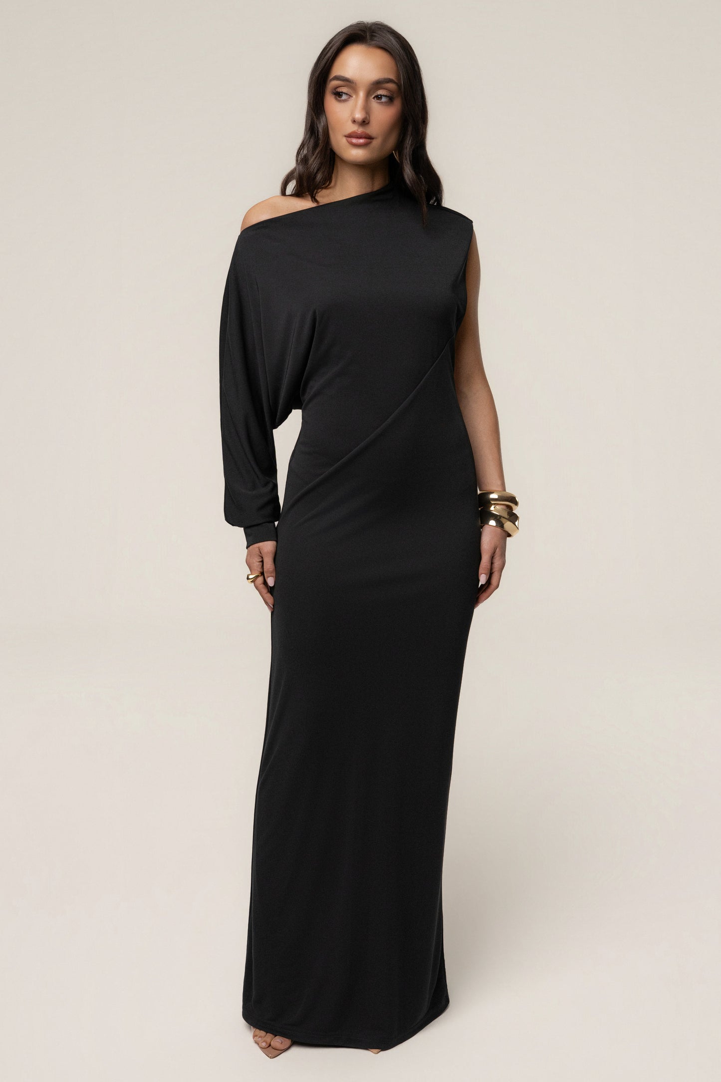 Black Winter Jewel Maxi Dress JLUXLABEL