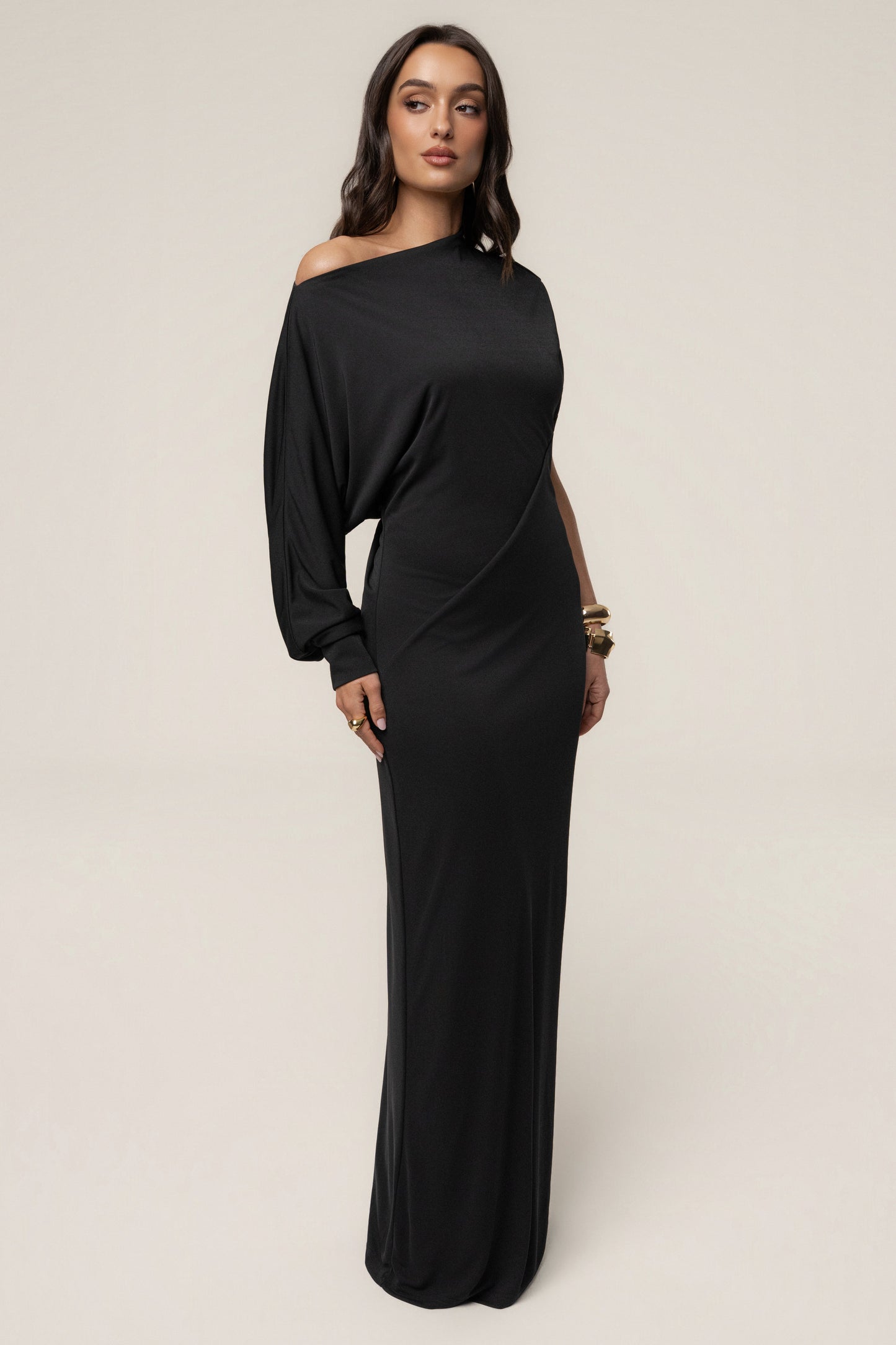 Black Winter Jewel Maxi Dress JLUXLABEL