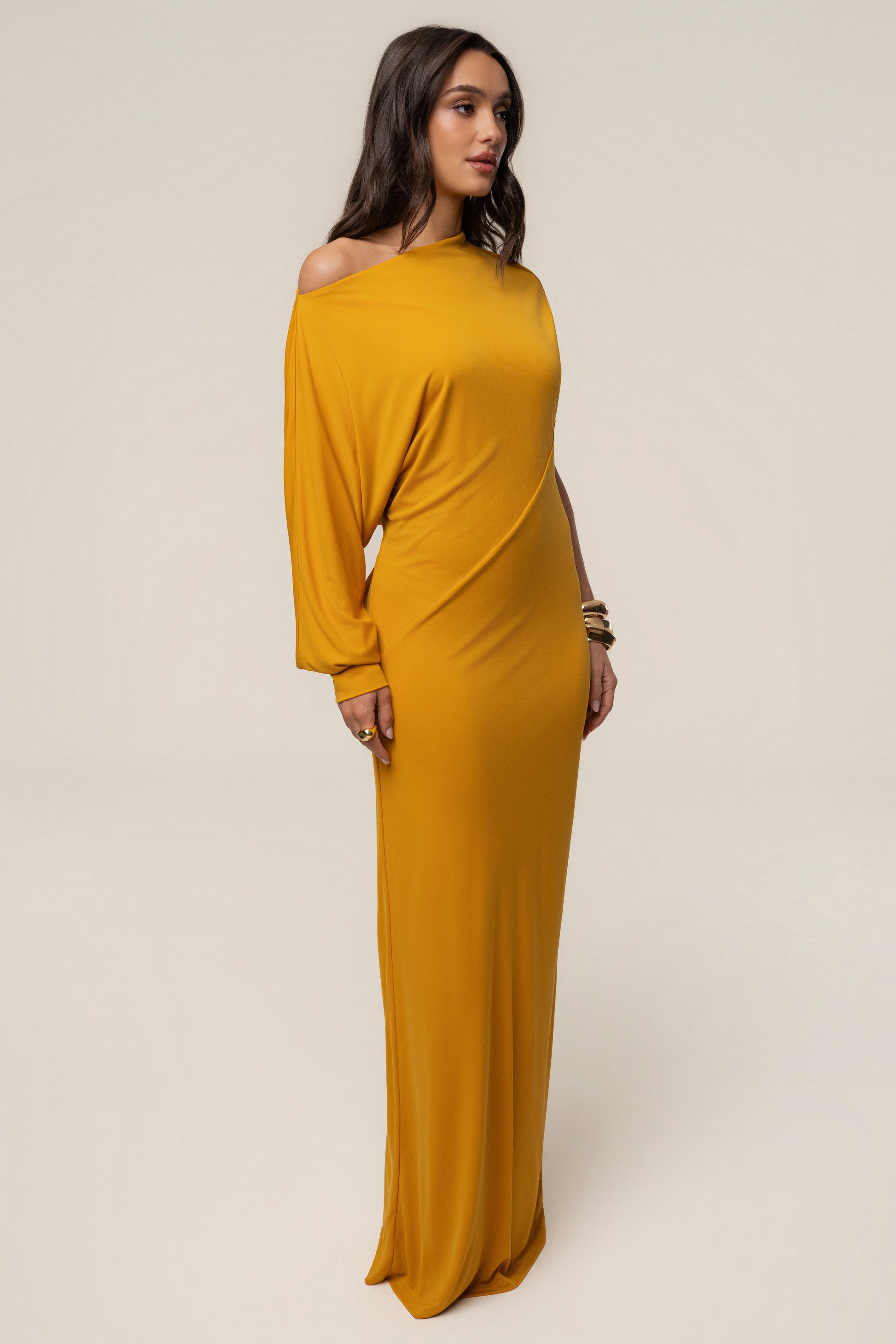Yellow Winter Jewel Maxi Dress JLUXLABEL