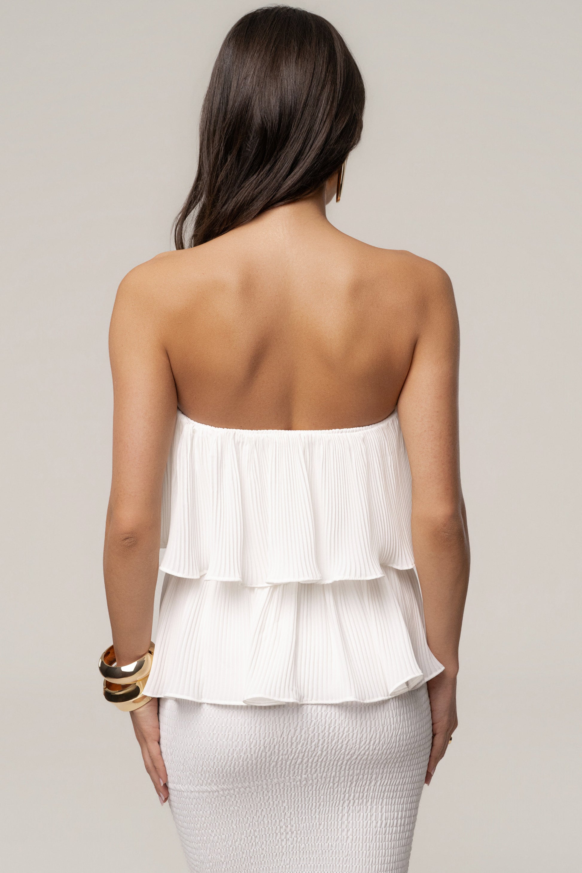 Ivory Casa Blanca Ruffle Dress JLUXLABEL