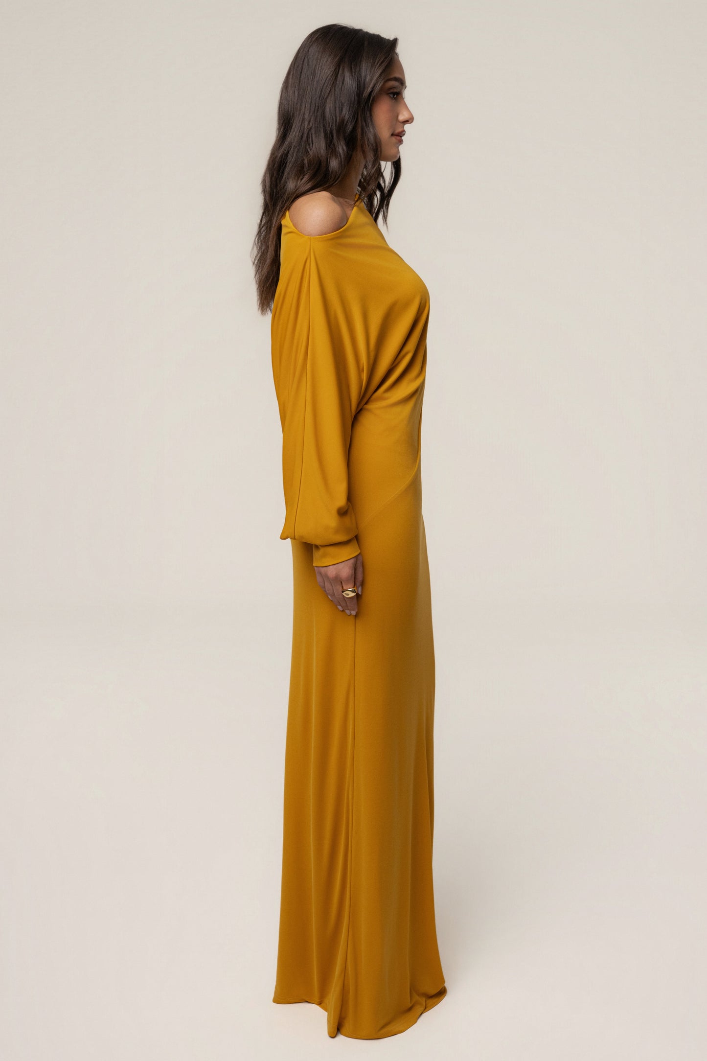 Yellow Winter Jewel Maxi Dress JLUXLABEL